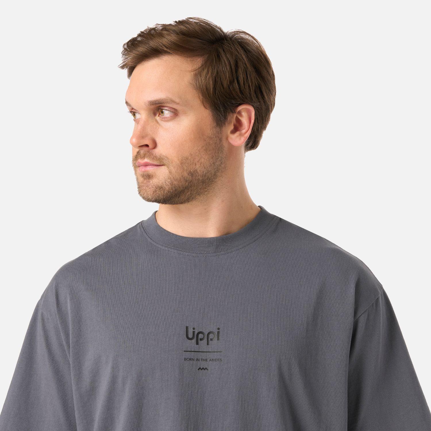 Polera Hombre Endura Cotton T-Shirt Grafito Lippi V26-3