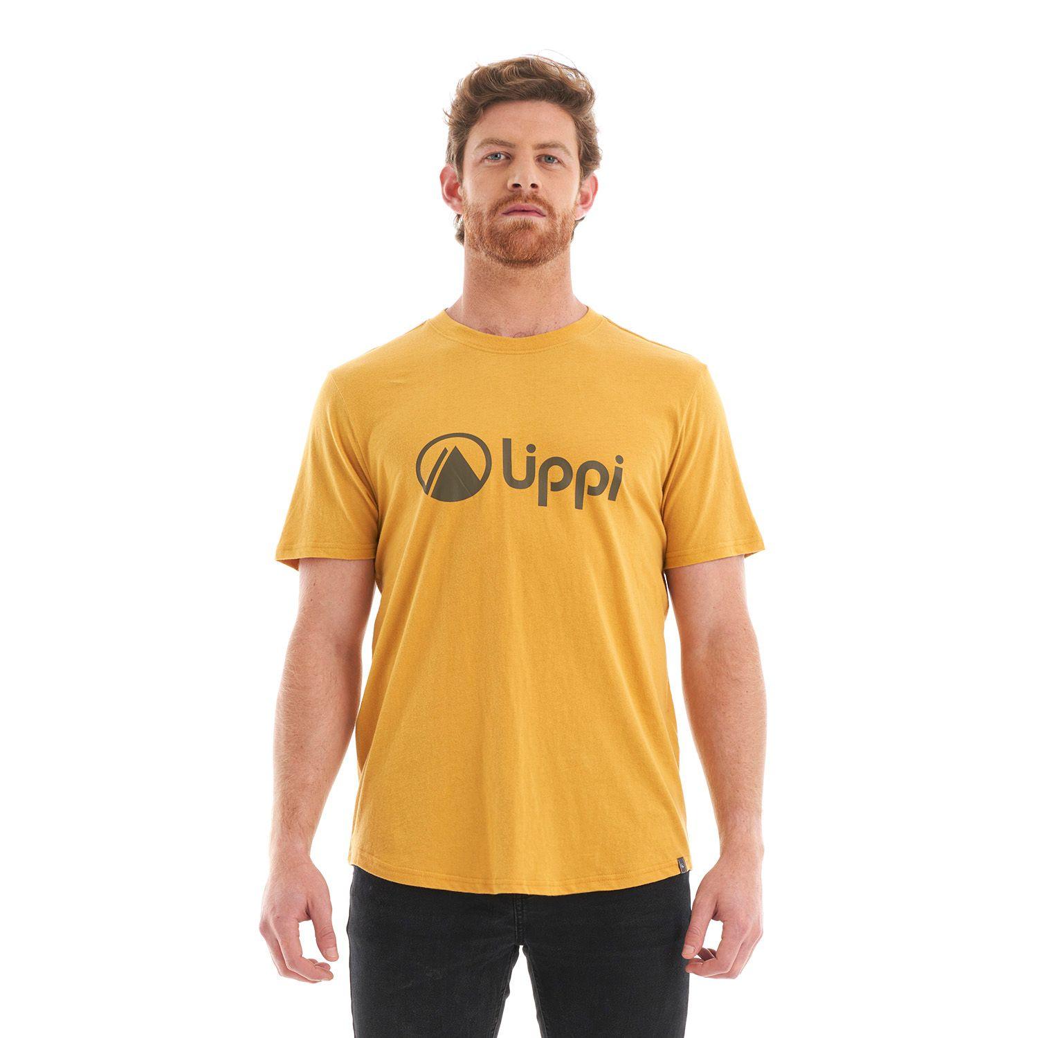 Polera Hombre Logo Lippi UV-Stop T-Shirt Mostaza Lippi-1