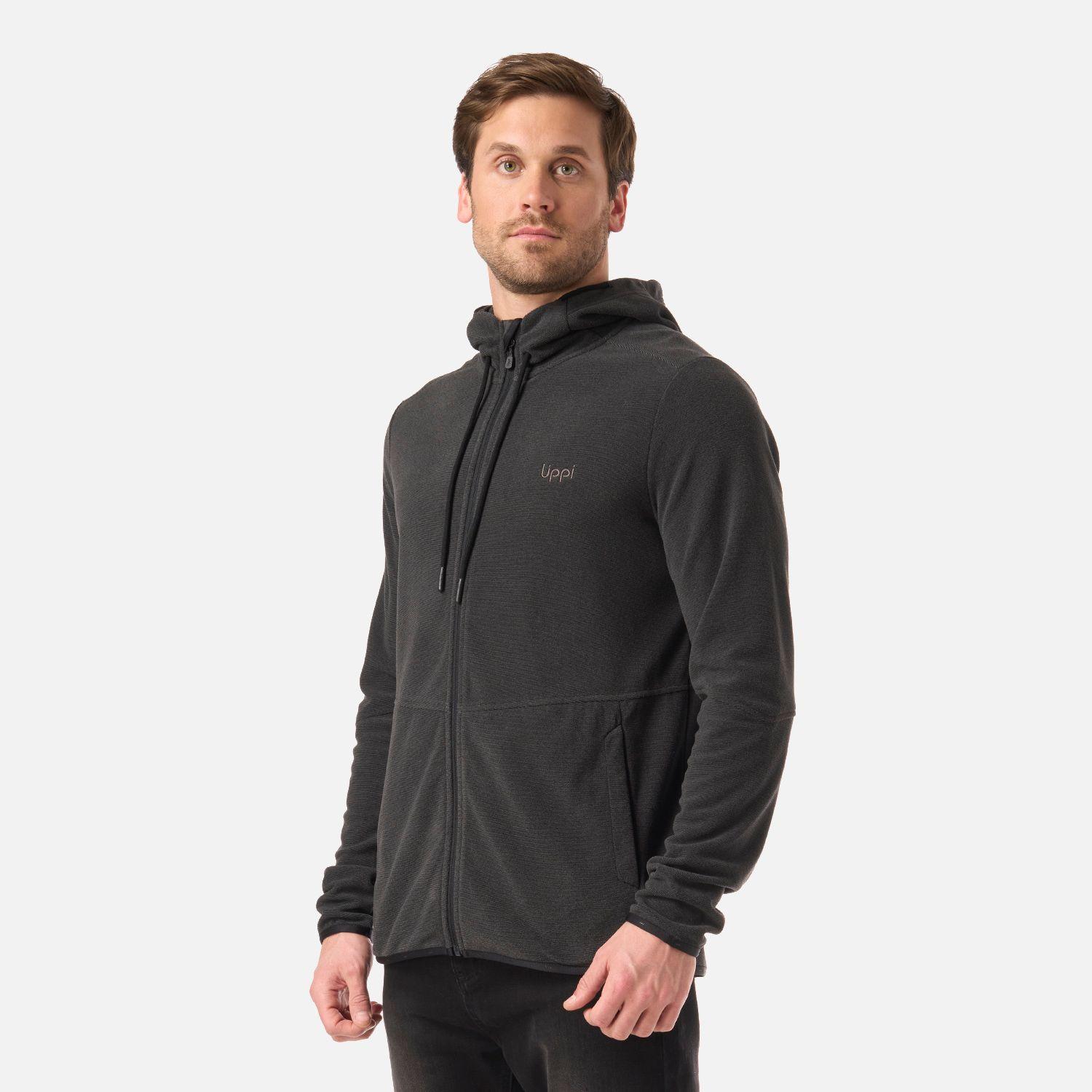 Polar Hombre Stripes Nano-F Full Zip Hoody Negro Lippi V26-1