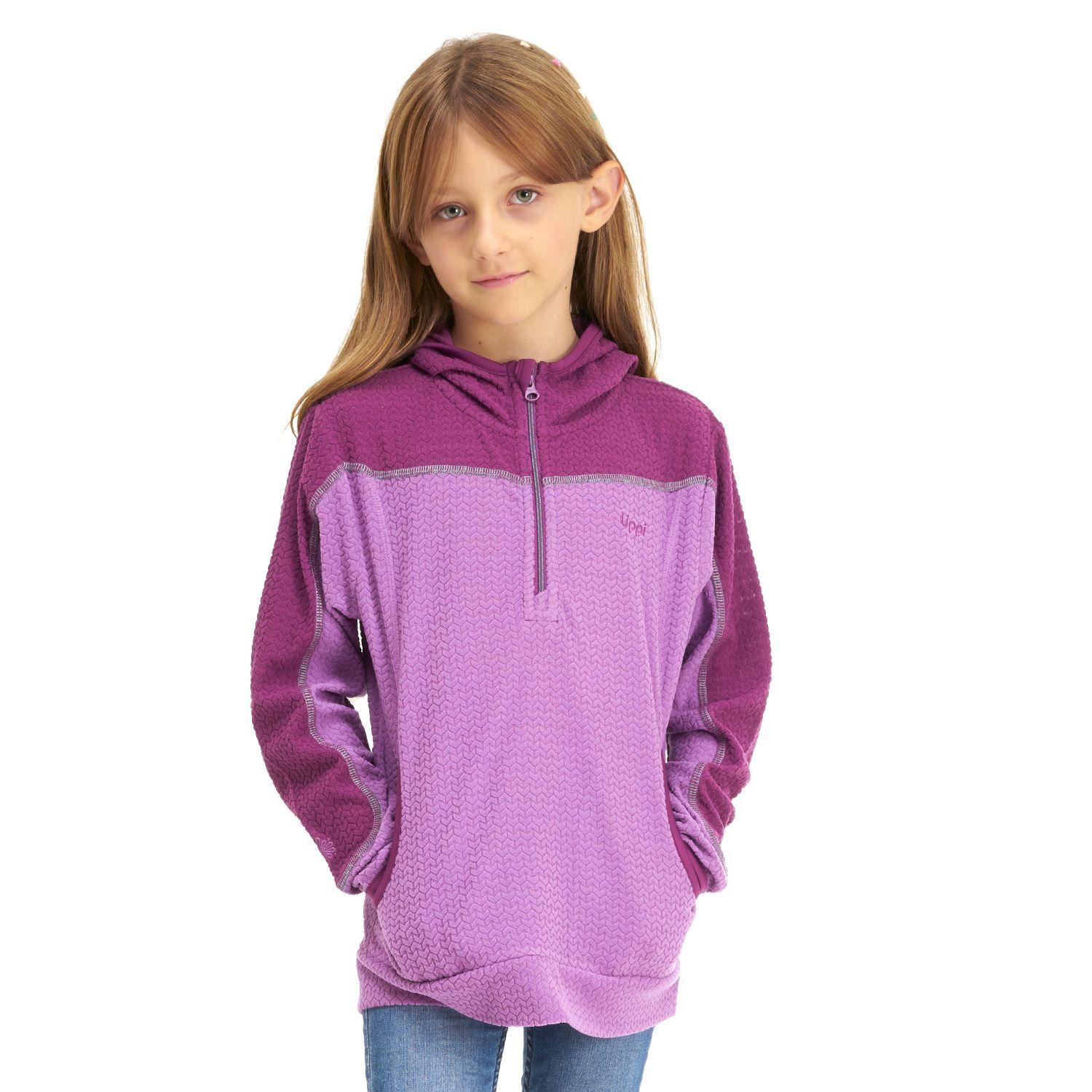 Poleron Niña Saltamontes Nano-F 1/4 Zip Hoody Purpura Claro / Lavanda Lippi-1