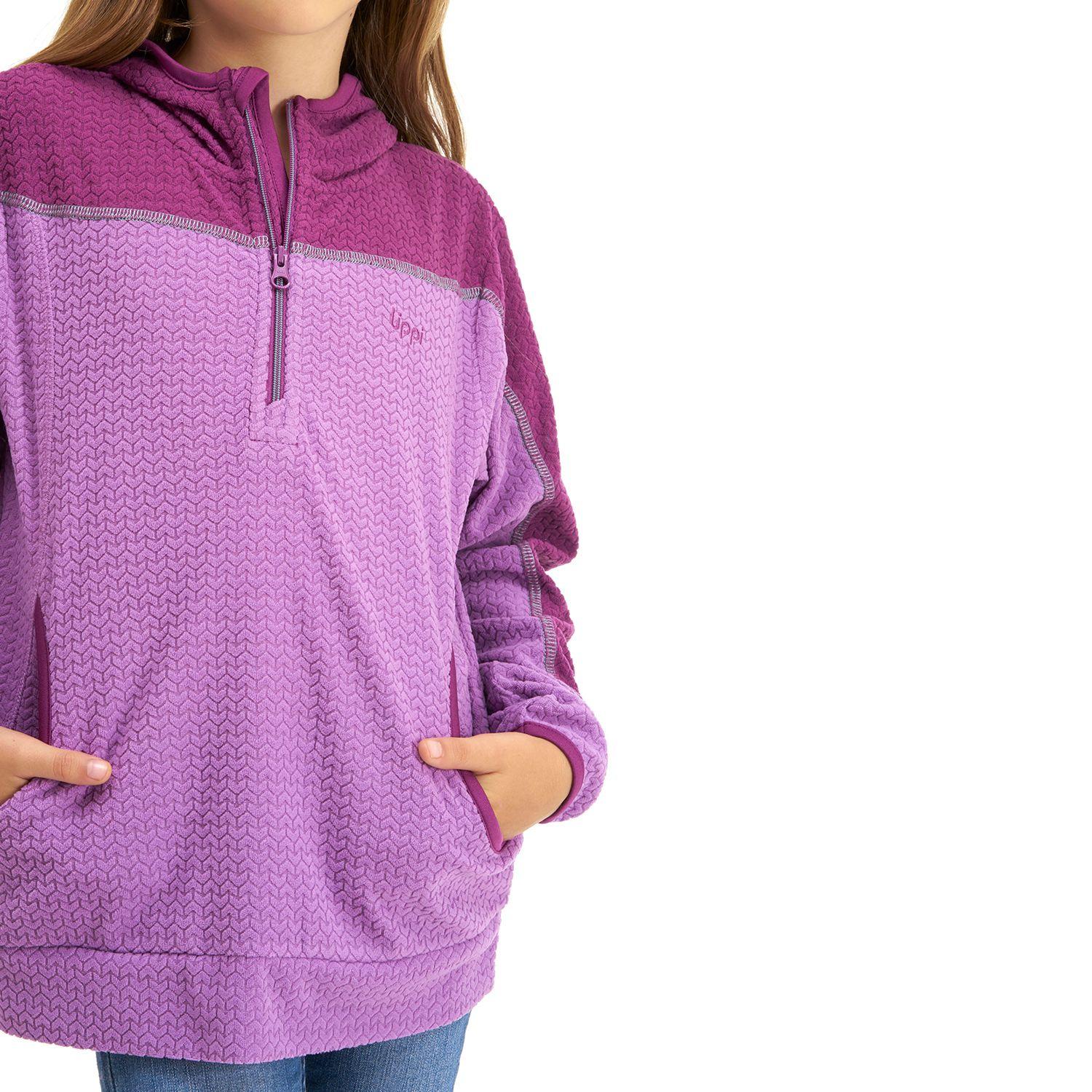 Poleron Niña Saltamontes Nano-F 1/4 Zip Hoody Purpura Claro / Lavanda Lippi-4