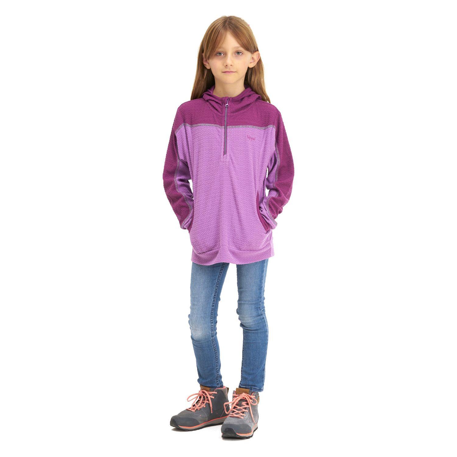 Poleron Niña Saltamontes Nano-F 1/4 Zip Hoody Purpura Claro / Lavanda Lippi-5
