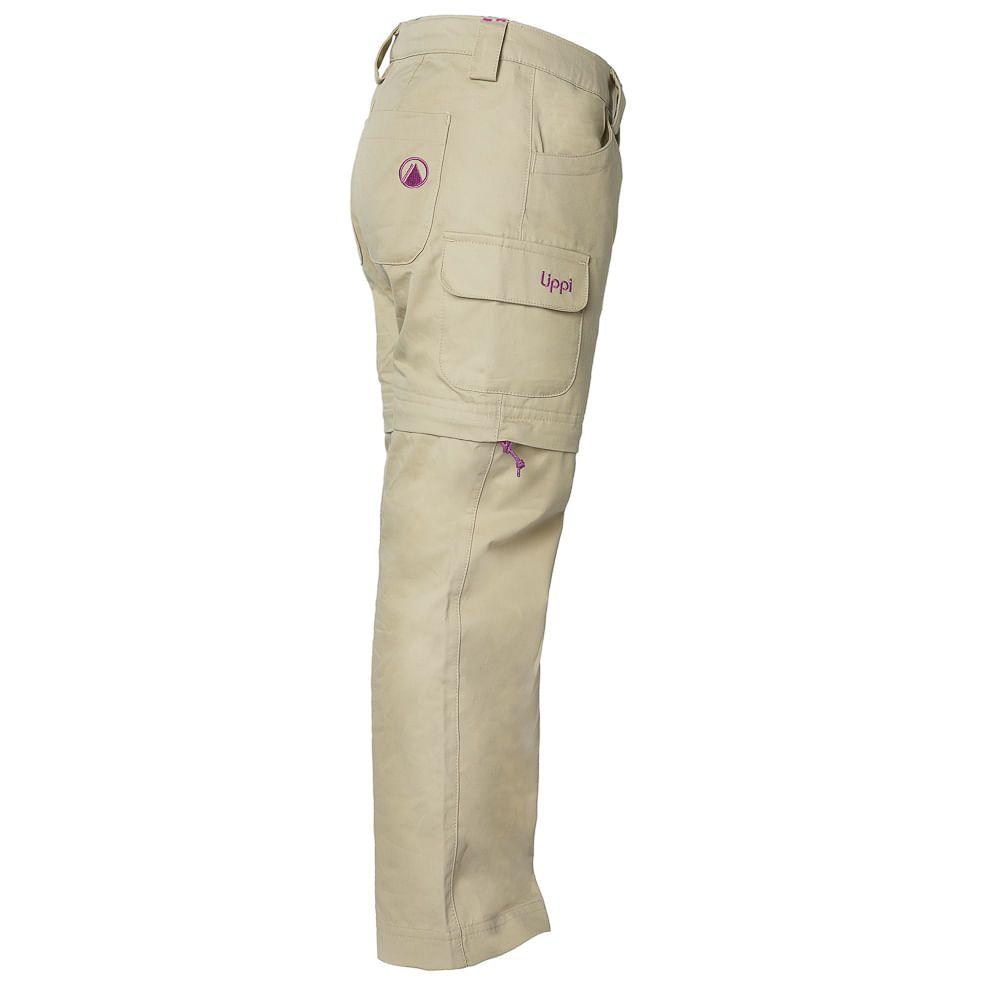 Pantalon Niña Cotton Canvas Mix-2 Pants Verde Grisaceo Lippi-1