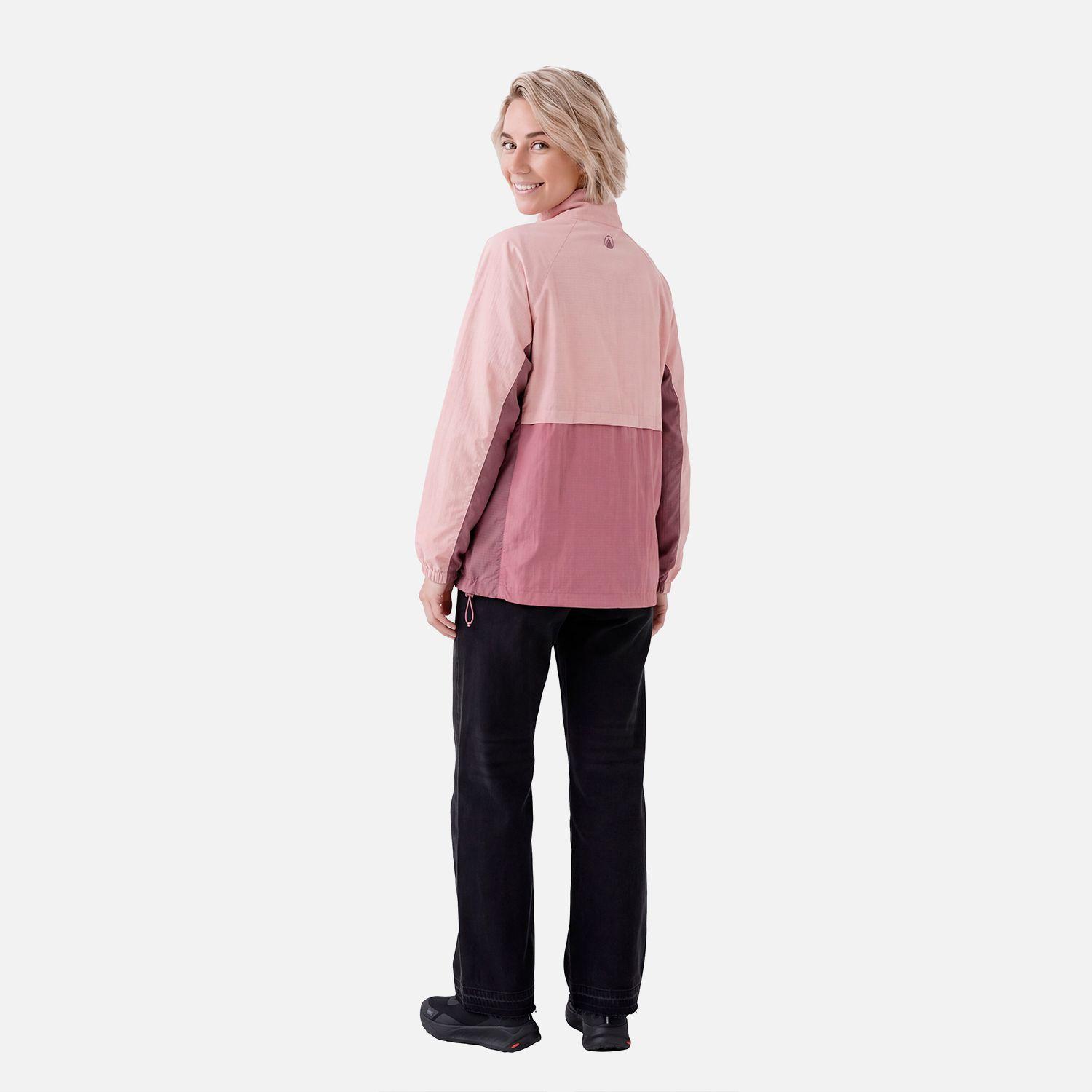 Chaqueta Mujer WindCity WindBreaker 1/4 Zip Jacket Rosa Oscuro Lippi V27-3