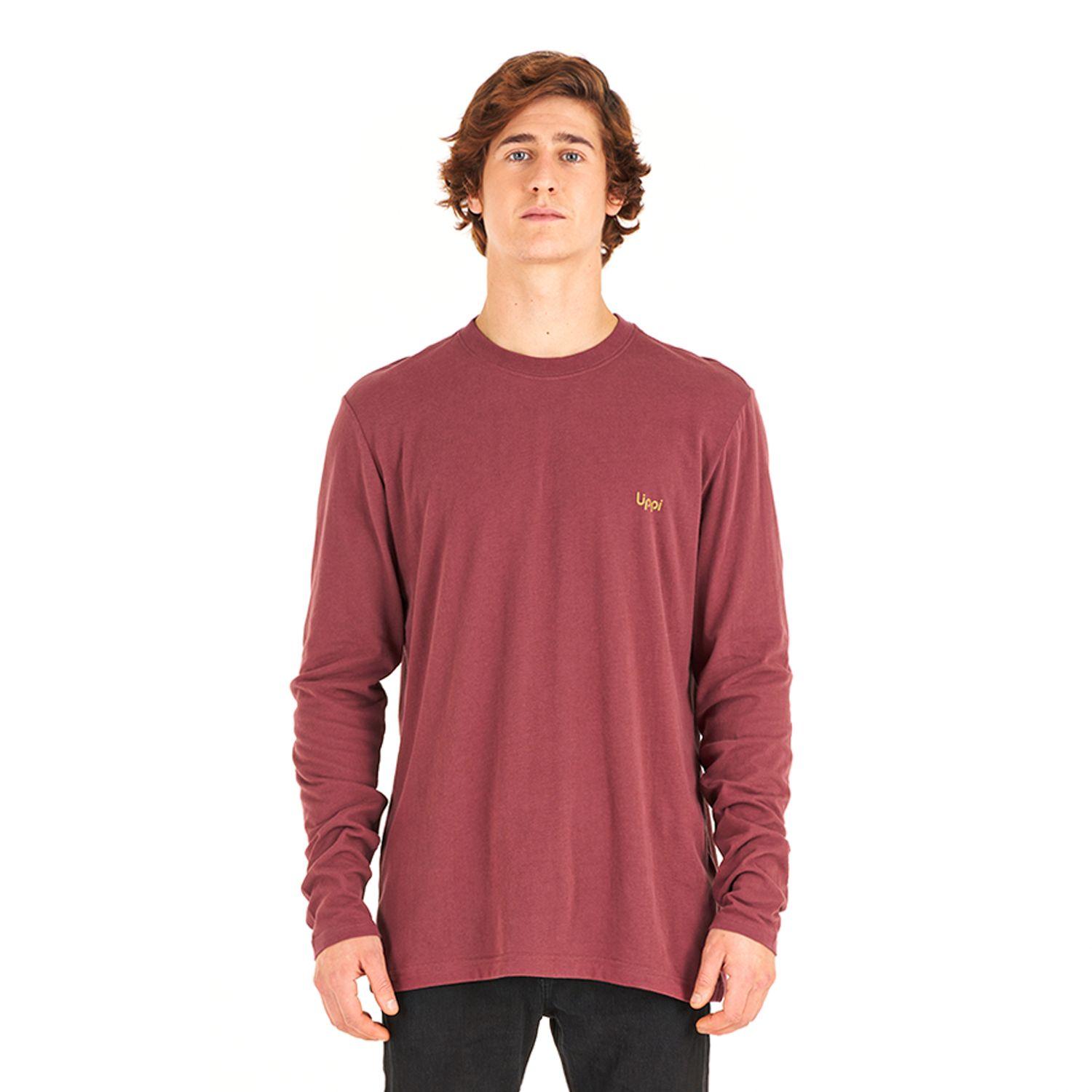 Polera Hombre Ulmo Cotton UVStop Long Sleeve TShirt Rojo Oscuro Lippi-1