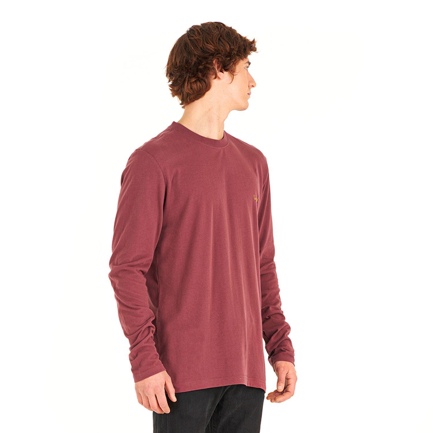 Polera Hombre Ulmo Cotton UVStop Long Sleeve TShirt Rojo Oscuro Lippi-2