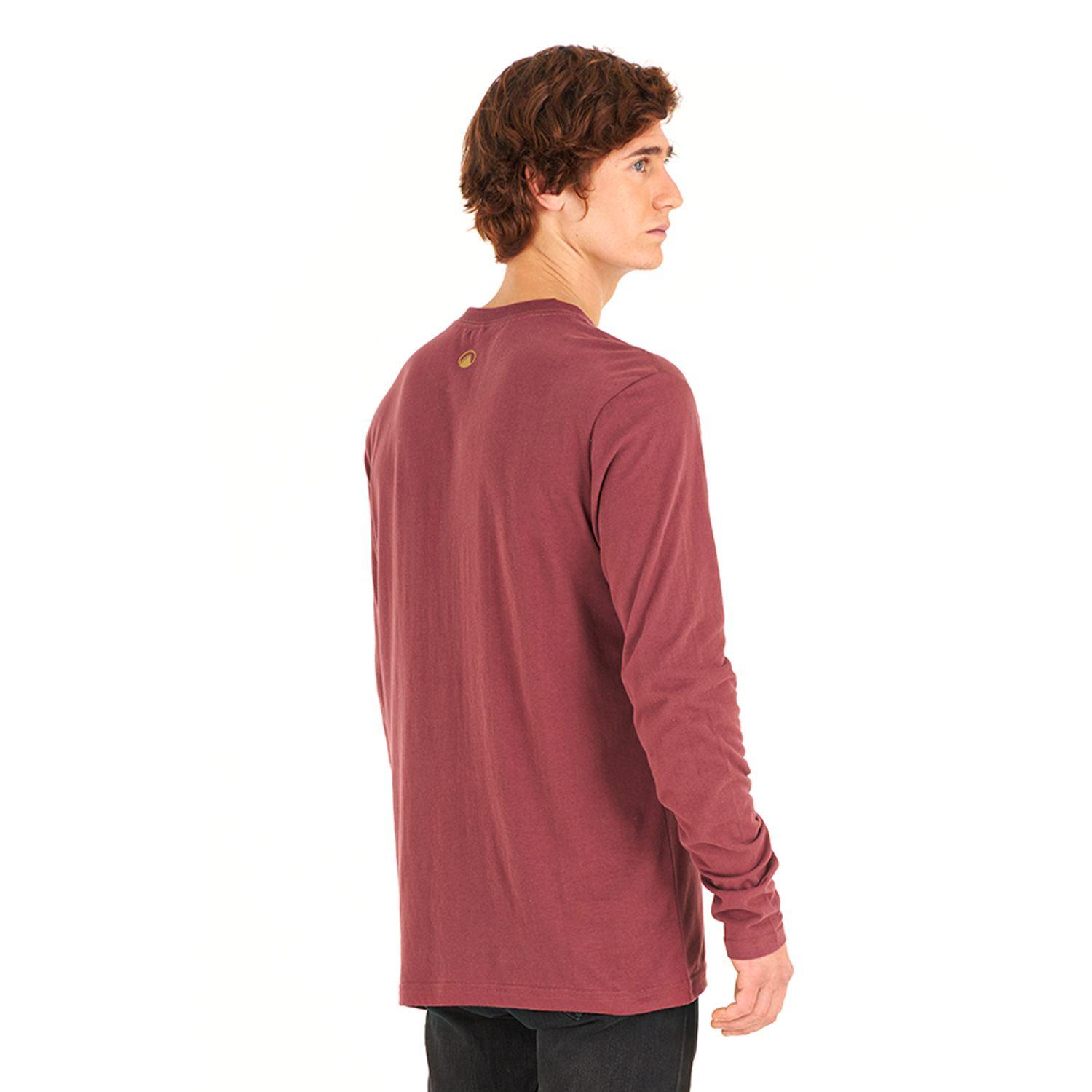 Polera Hombre Ulmo Cotton UVStop Long Sleeve TShirt Rojo Oscuro Lippi-4
