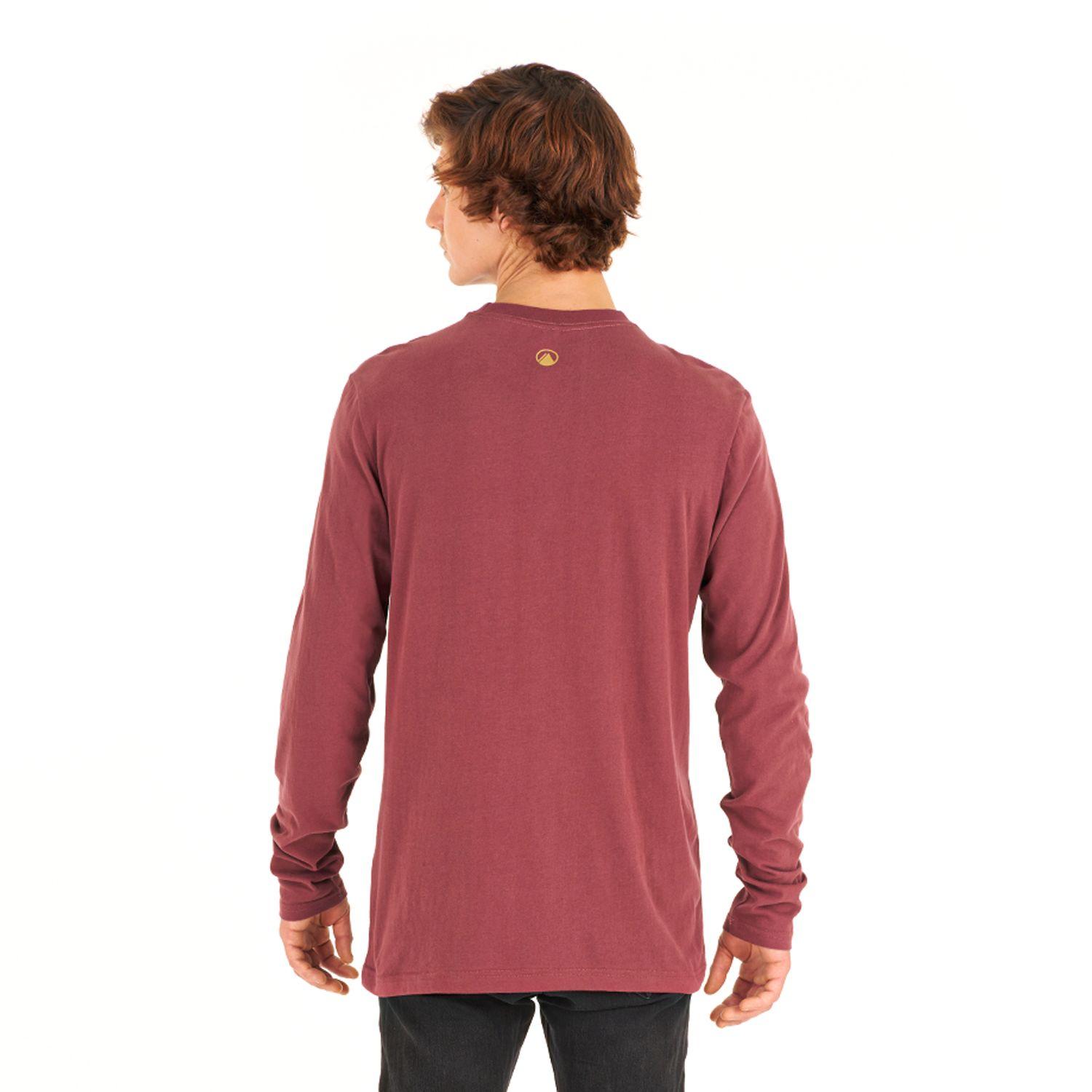 Polera Hombre Ulmo Cotton UVStop Long Sleeve TShirt Rojo Oscuro Lippi-5