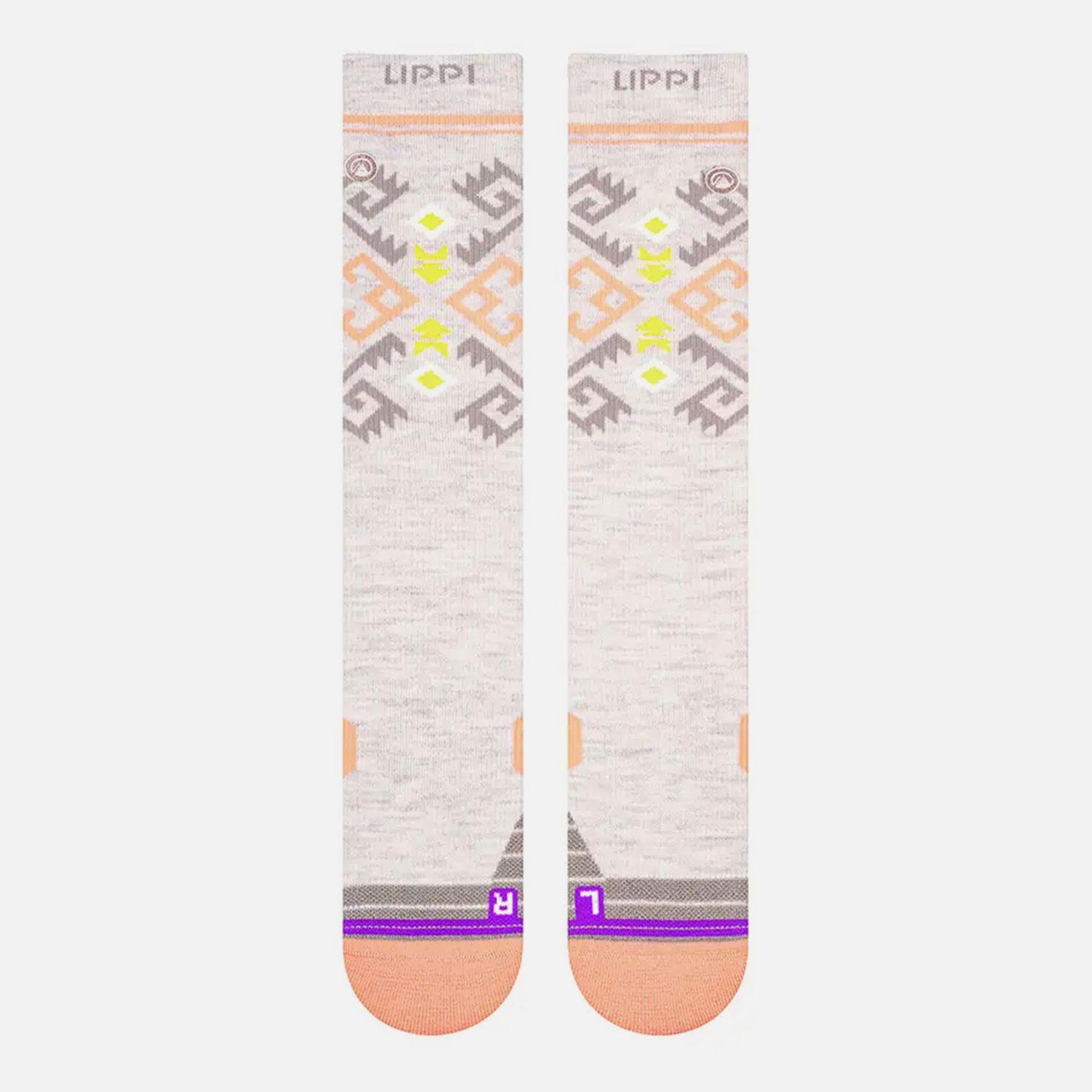 Calcetin Mujer All Mountain Ski Socks Gris Claro Lippi I23-1