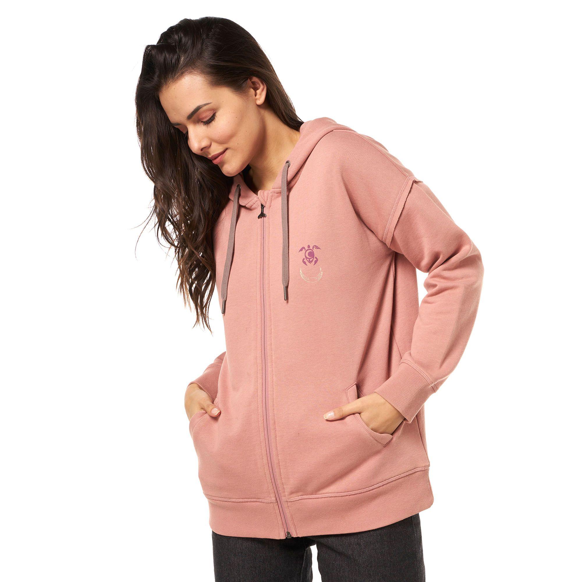 Poleron Mujer Ninja Rosado Haka Honu-0