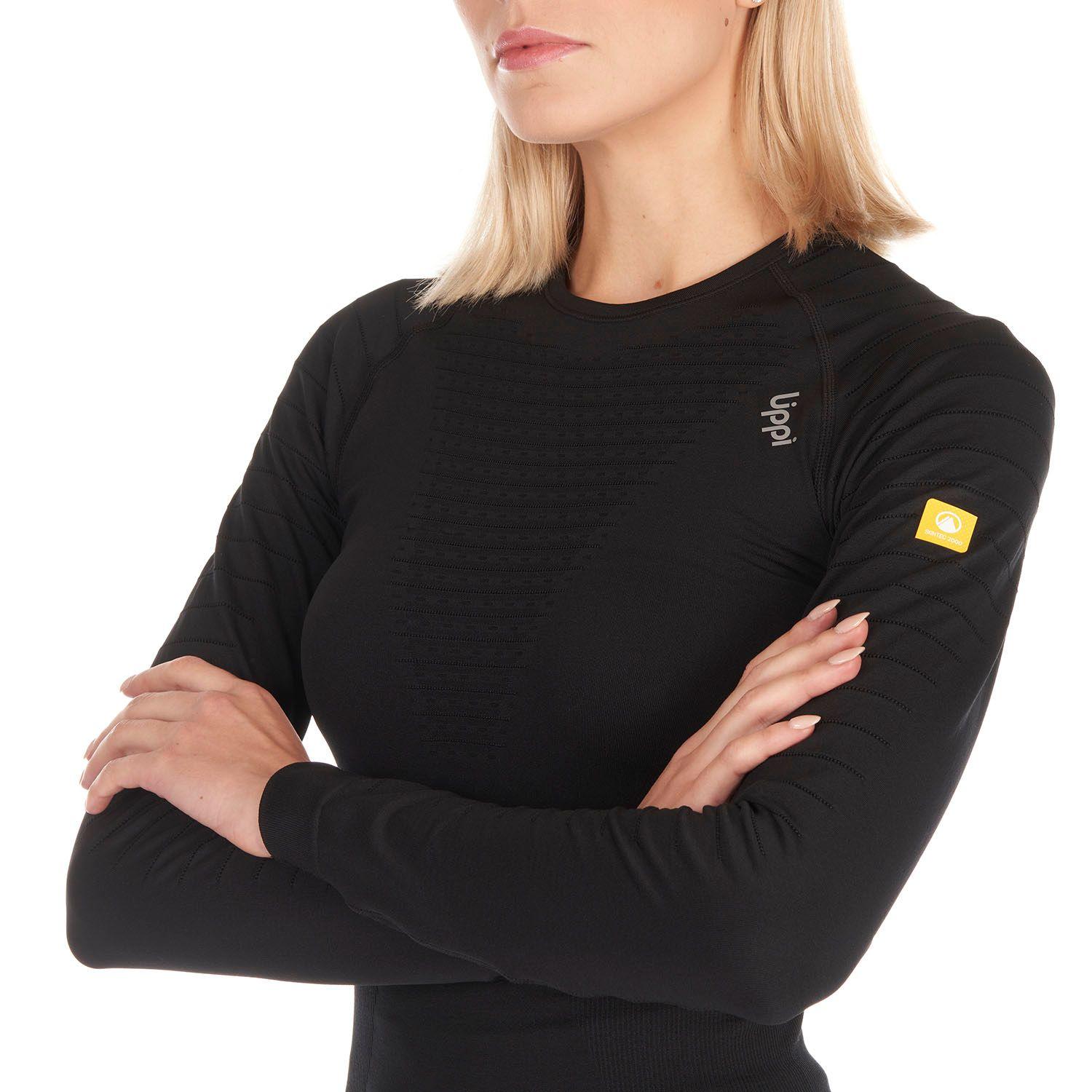 Primera Capa Mujer Skintec 2000 seamless top Negro Lippi V21-6