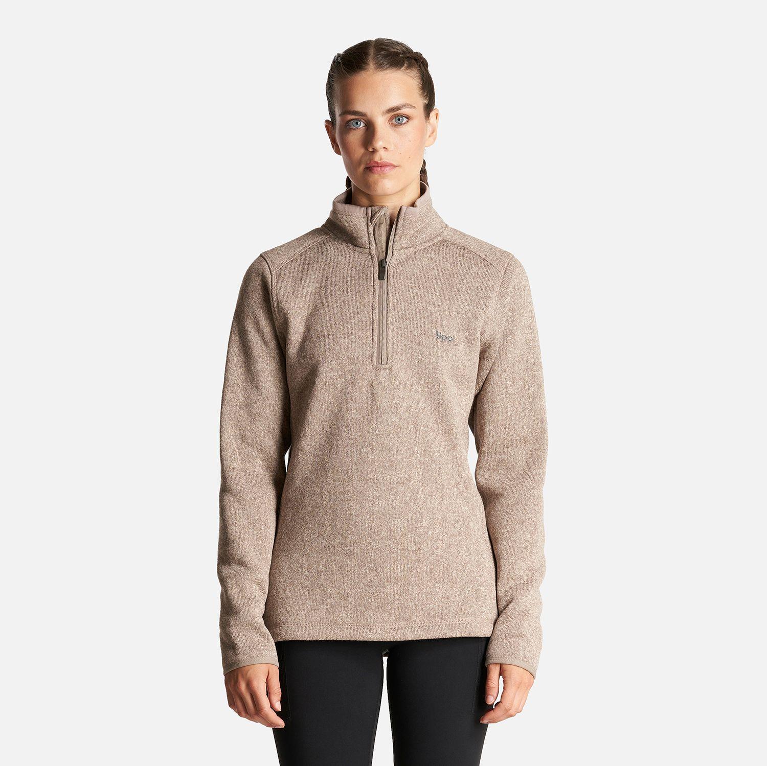 Poleron Mujer Coronado Therm-Pro Pullover Melange Beige Lippi-1
