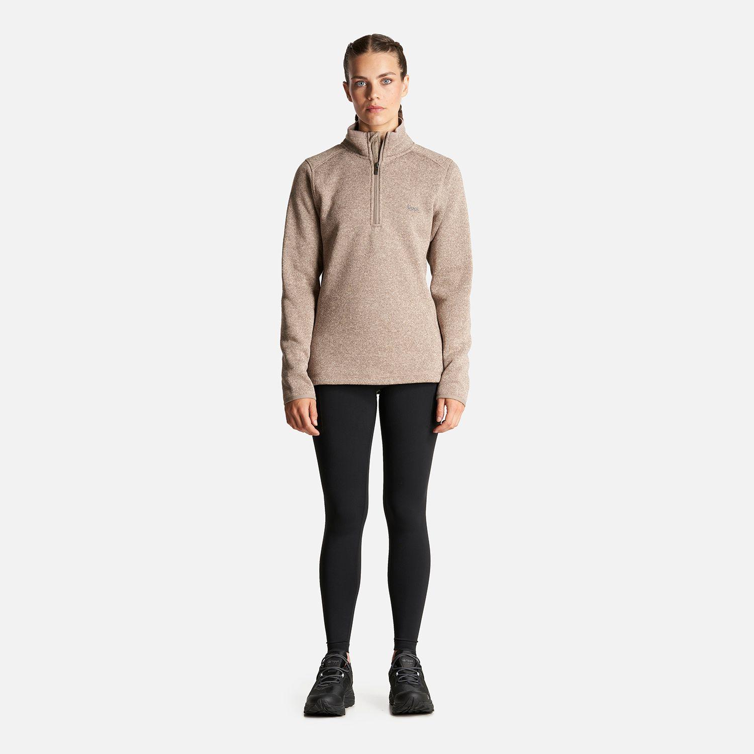 Poleron Mujer Coronado Therm-Pro Pullover Melange Beige Lippi-5