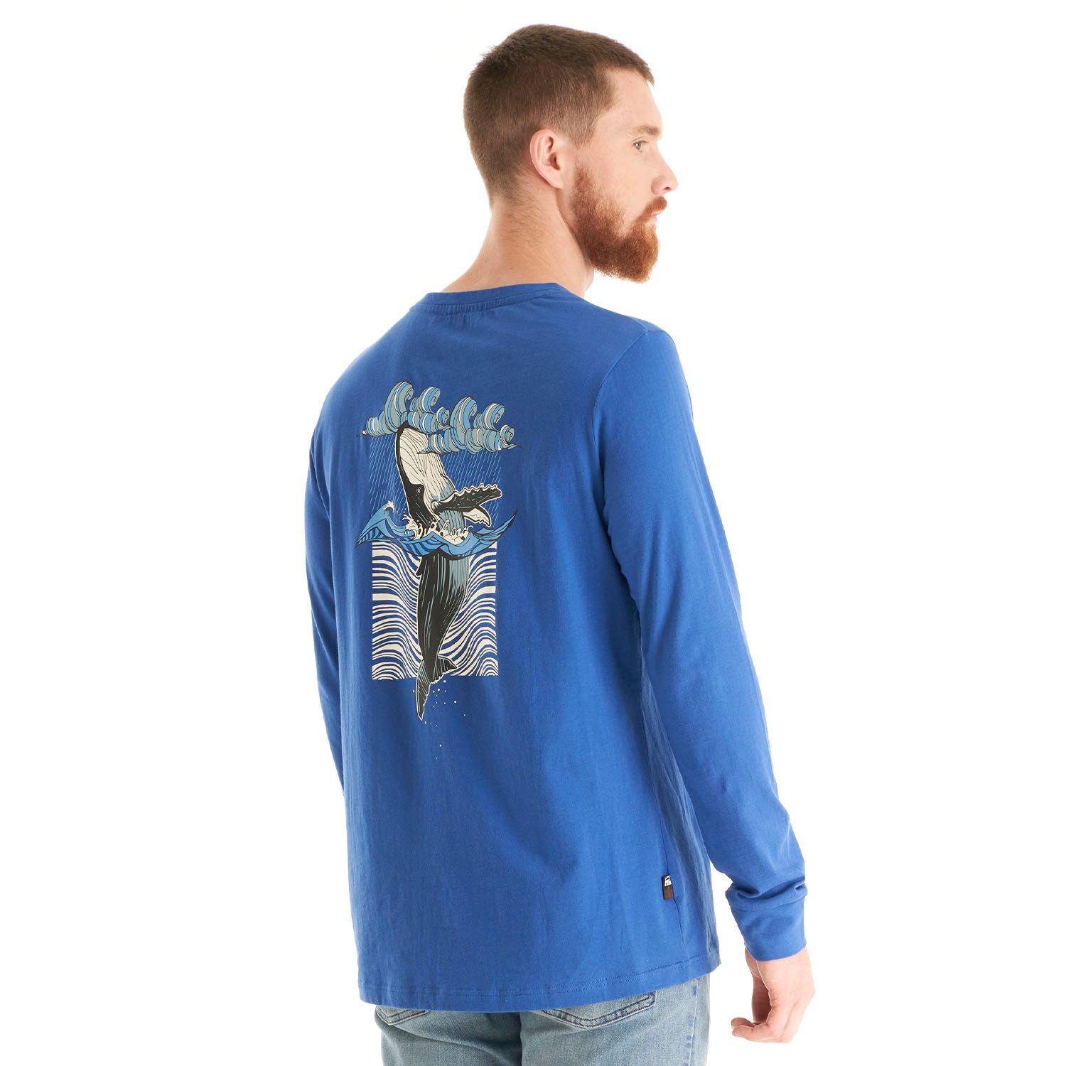 Polera Hombre Norte Sur Azul Haka Honu I21-4
