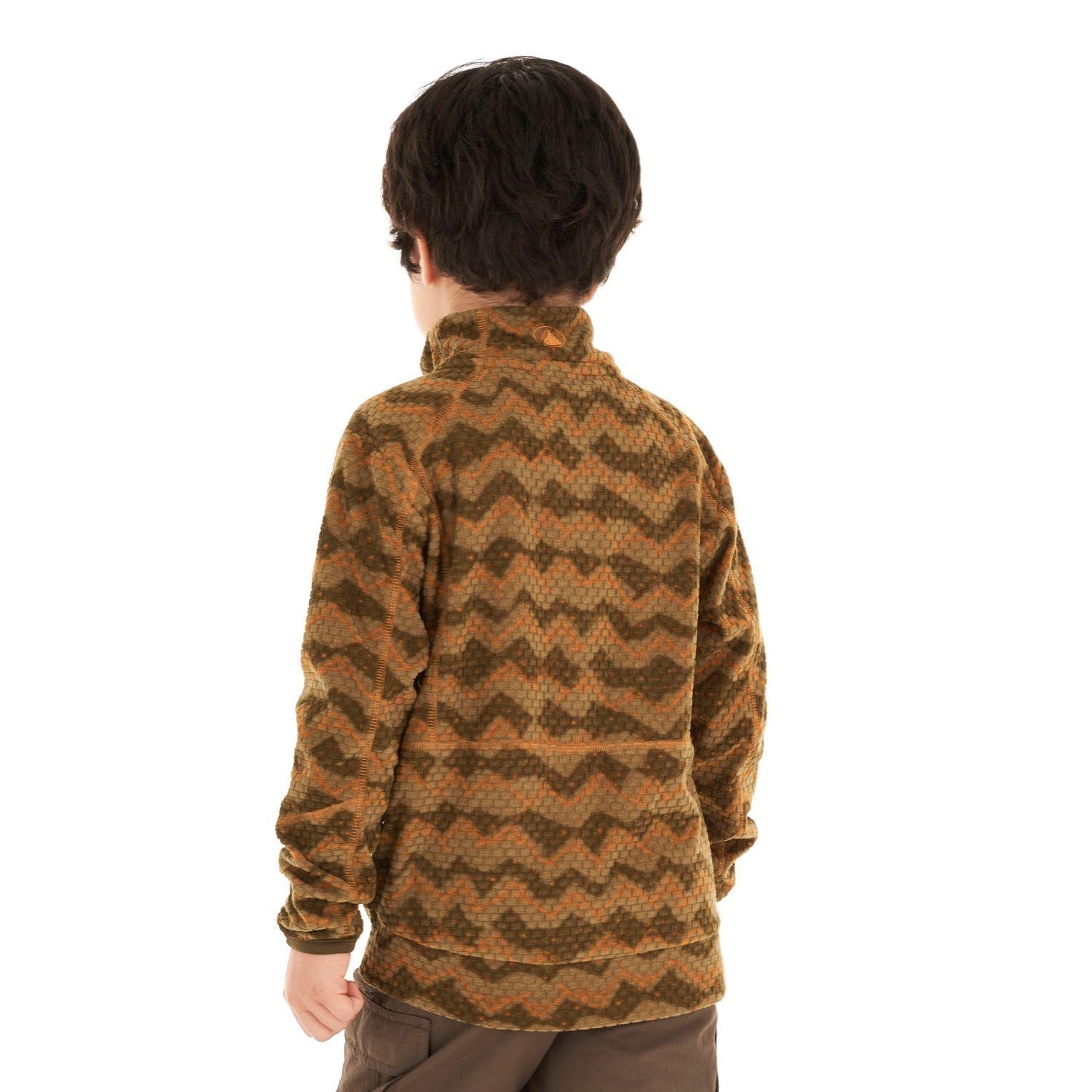 Poleron Niño Saltamontes Nano-F 14 Zip Print Verde Lippi V21-4