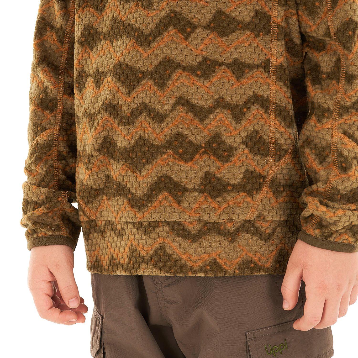 Poleron Niño Saltamontes Nano-F 14 Zip Print Verde Lippi V21-7