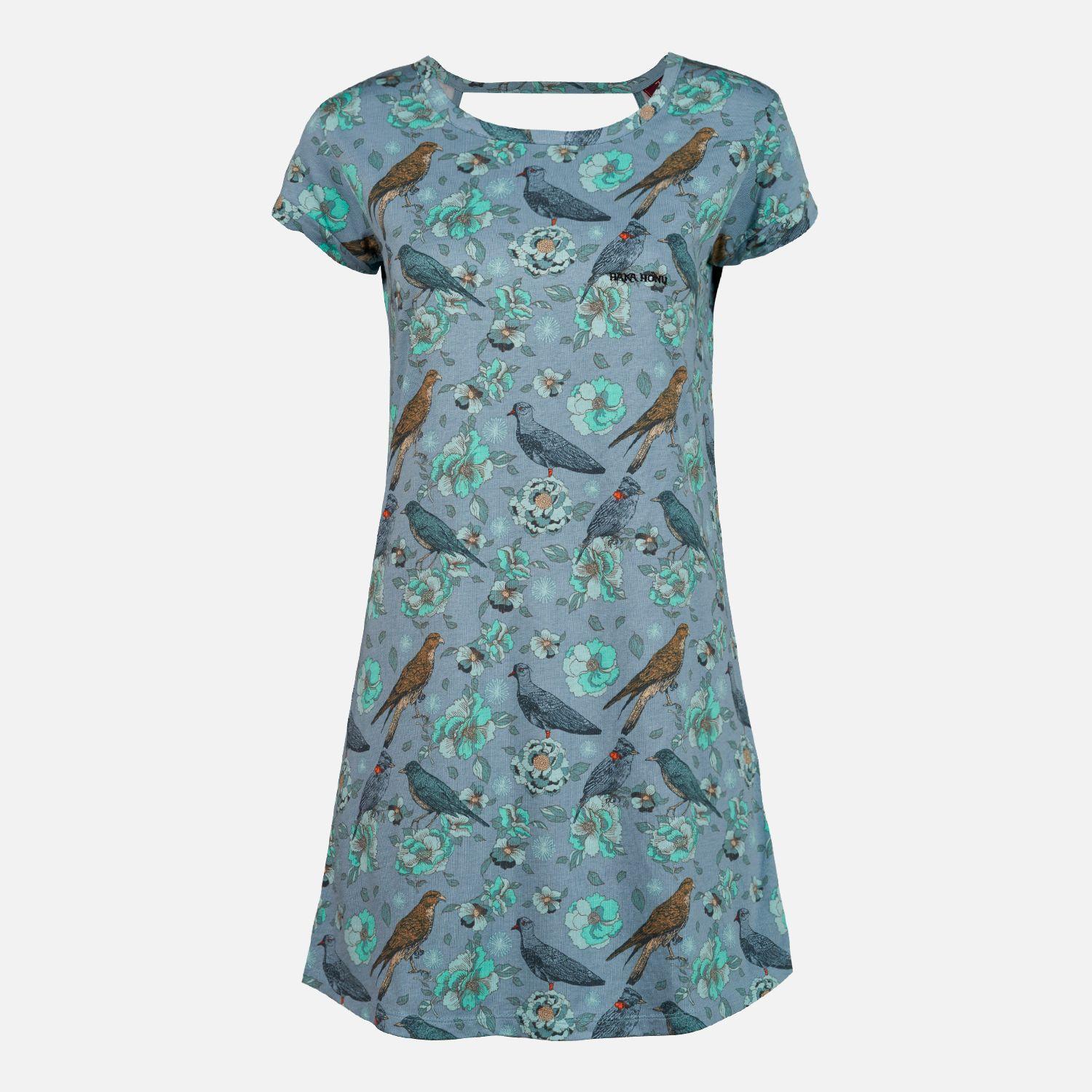 Vestido Mujer Palomita Full Print Celeste Haka Honu-0