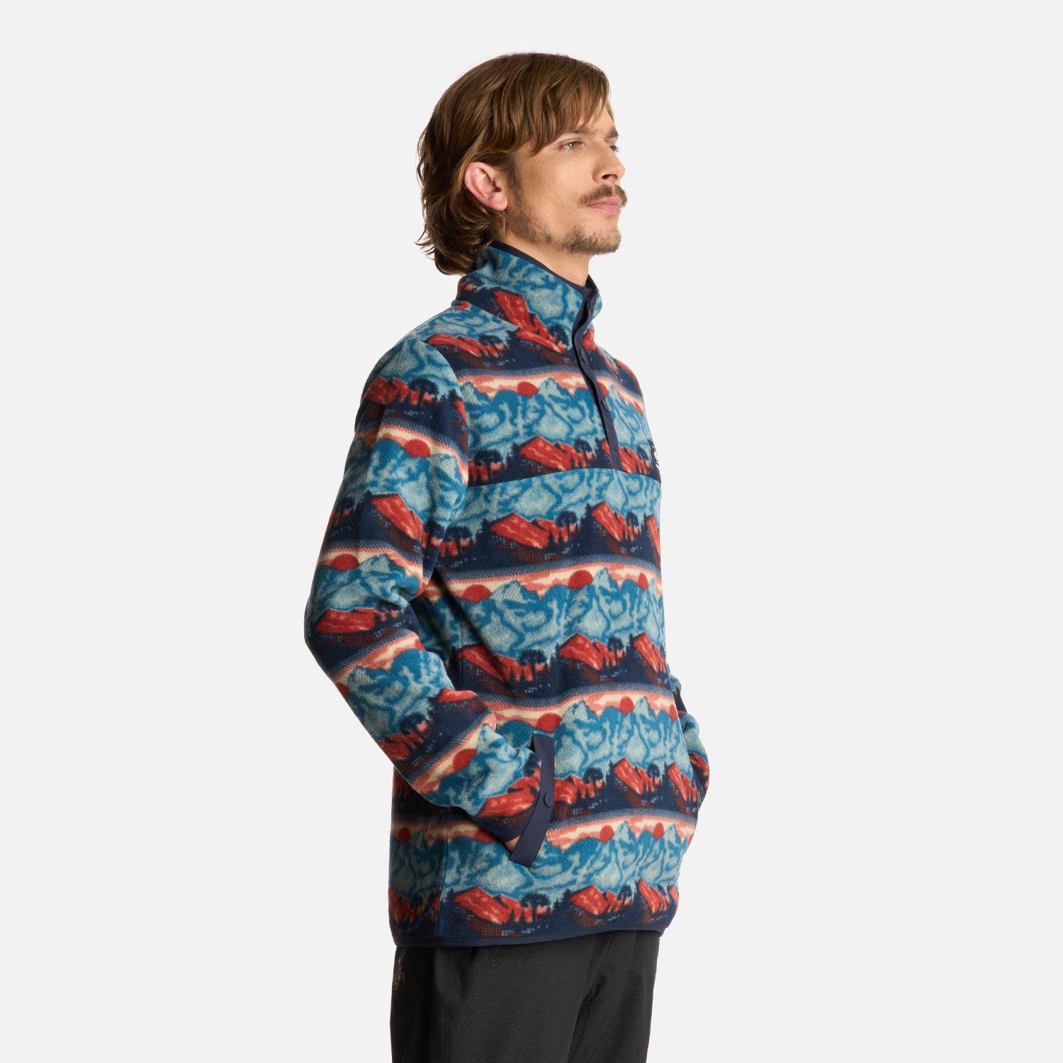 Polerón Hombre Tokerau Print Azul Noche Haka Honu I25-1
