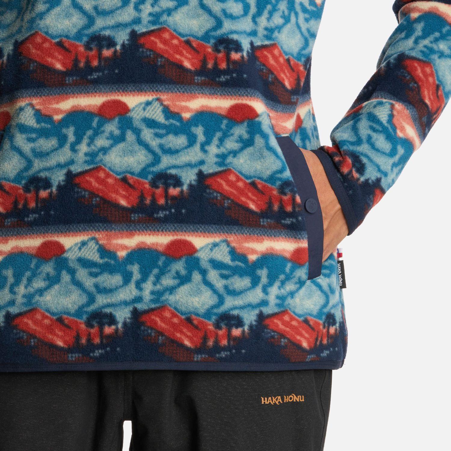 Polerón Hombre Tokerau Print Azul Noche Haka Honu I25-4