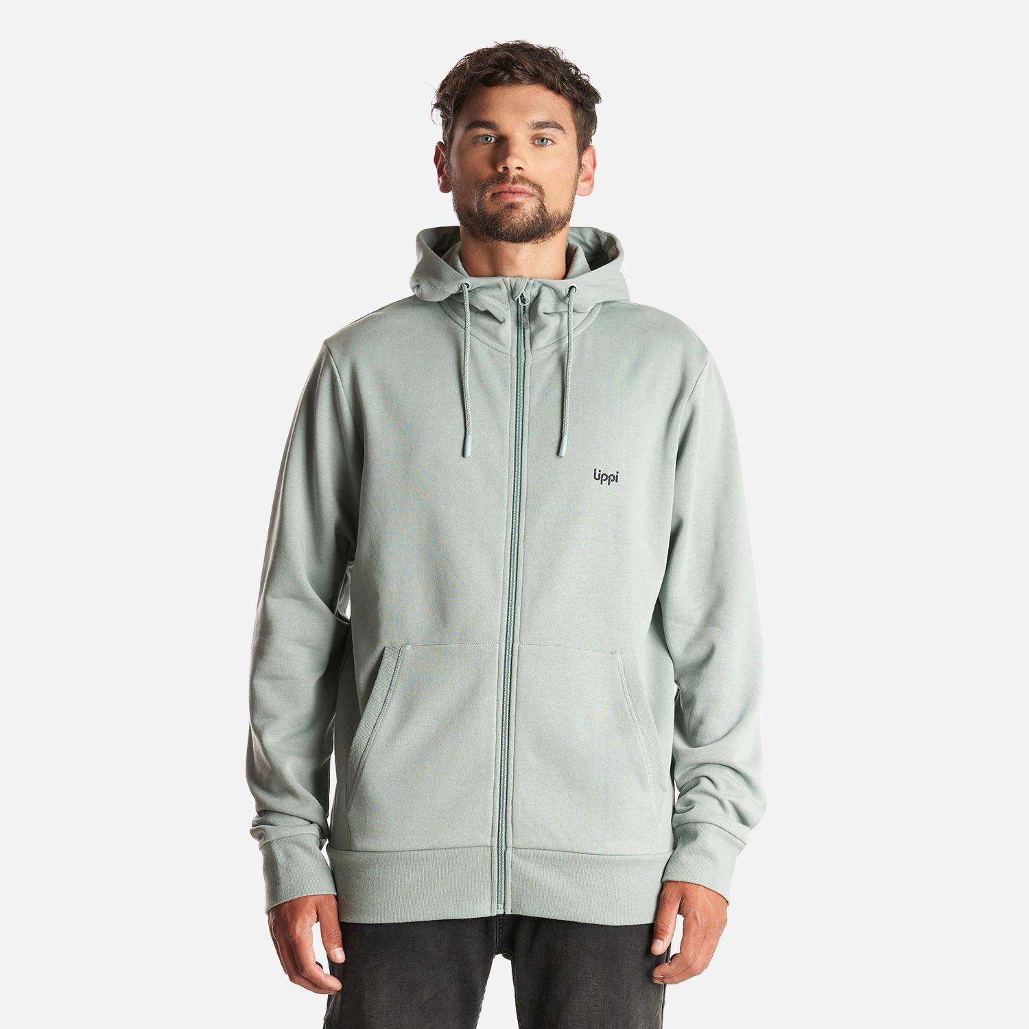 Poleron Hombre Ulmo Full Zip Hoody Sweatshirt Jade    Lippi-1