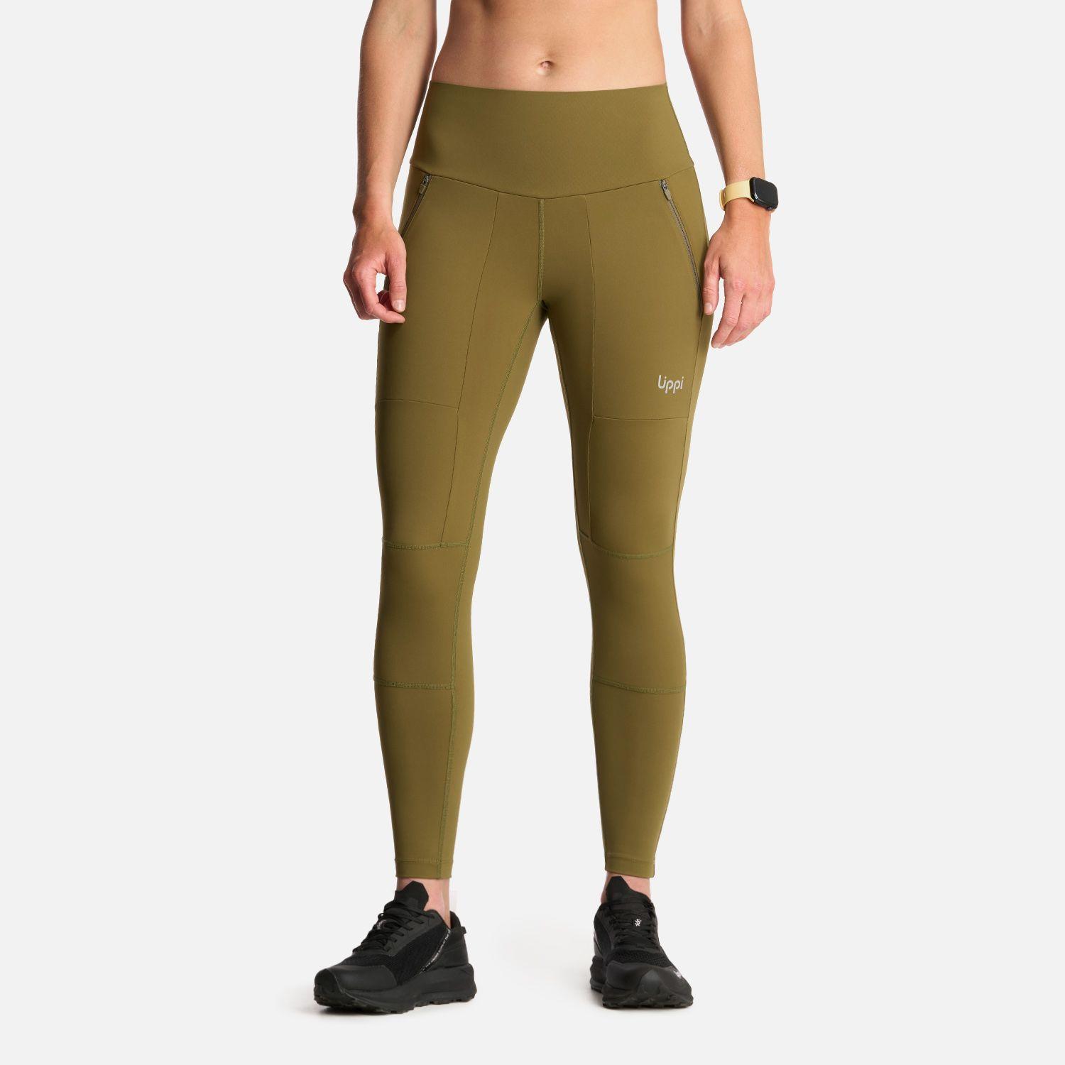 Calza Mujer PureTrek Q-Dry Leggings Verde Oliva Lippi-0
