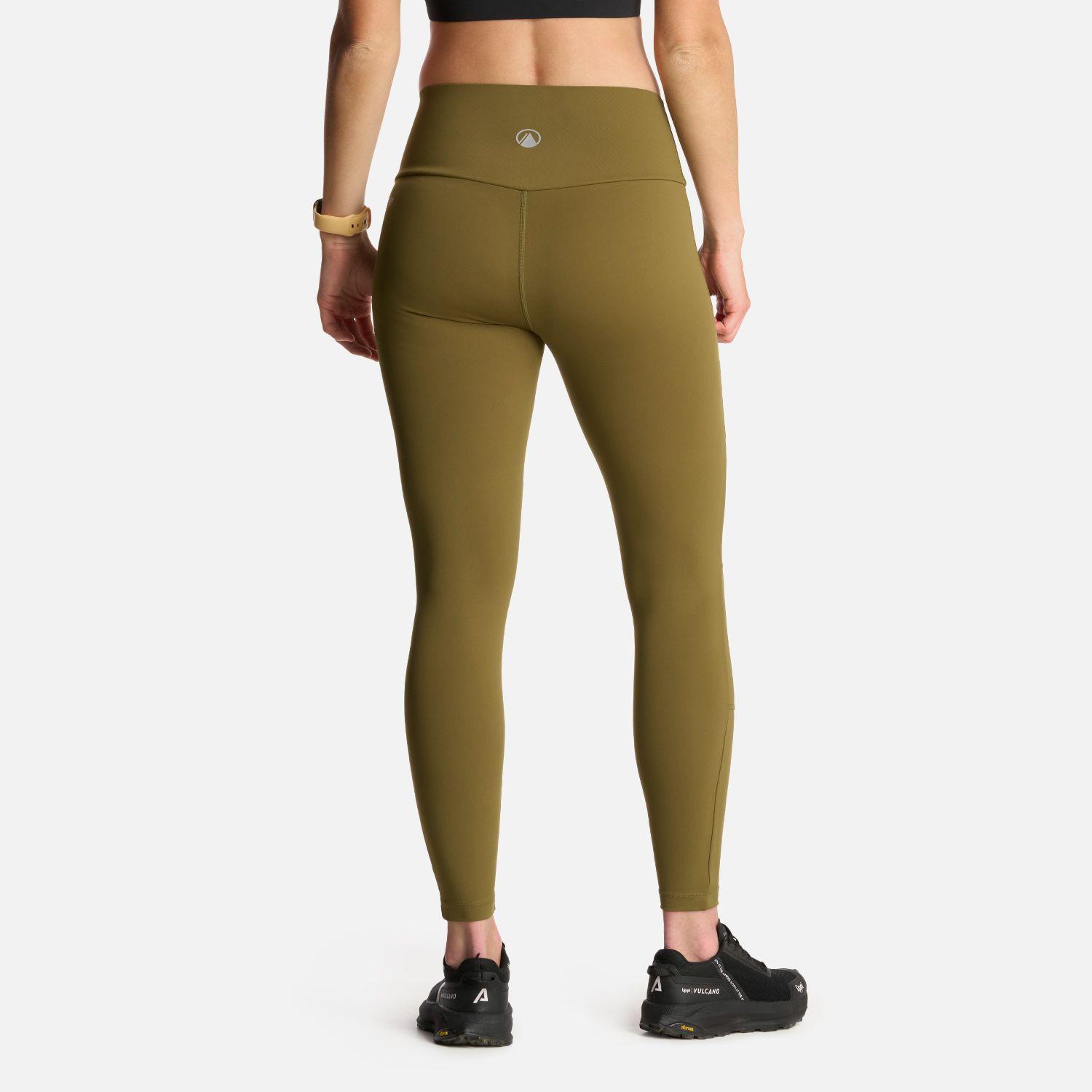 Calza Mujer PureTrek Q-Dry Leggings Verde Oliva Lippi-2