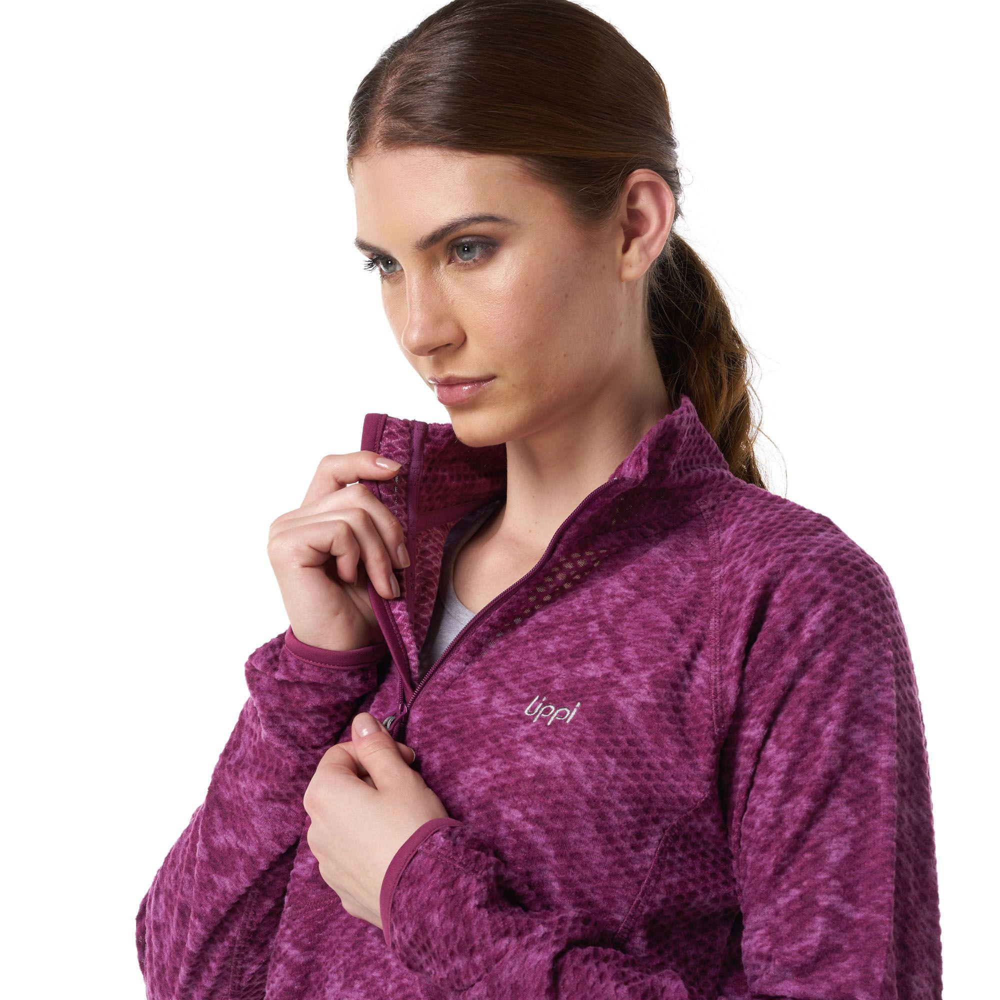 Poleron Mujer Jacaranda Nano-F 14 Zip Jade Oscuro Lippi I19-4