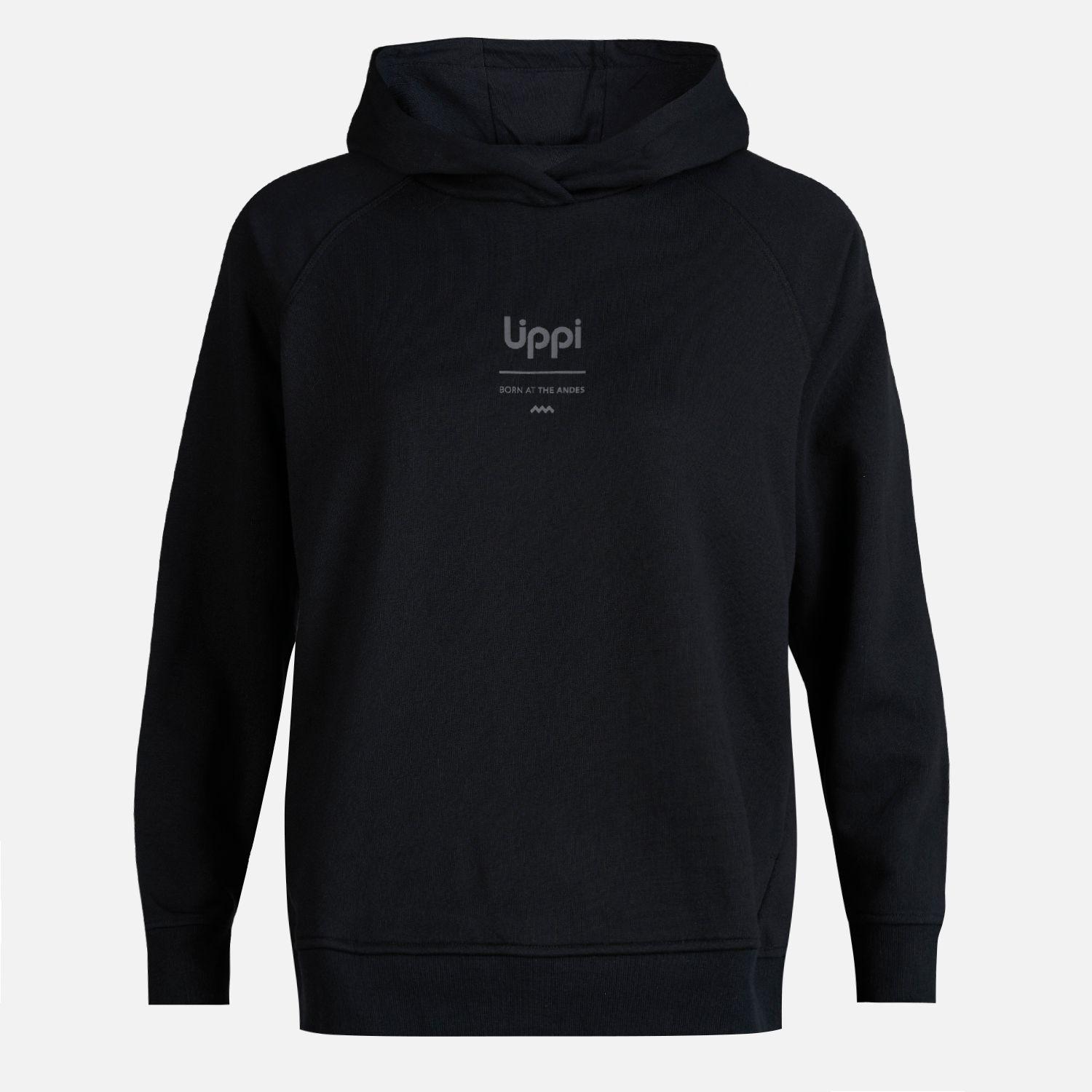 Poleron Mujer Insigne Hoody Sweatshirt Front Print Negro Lippi-0