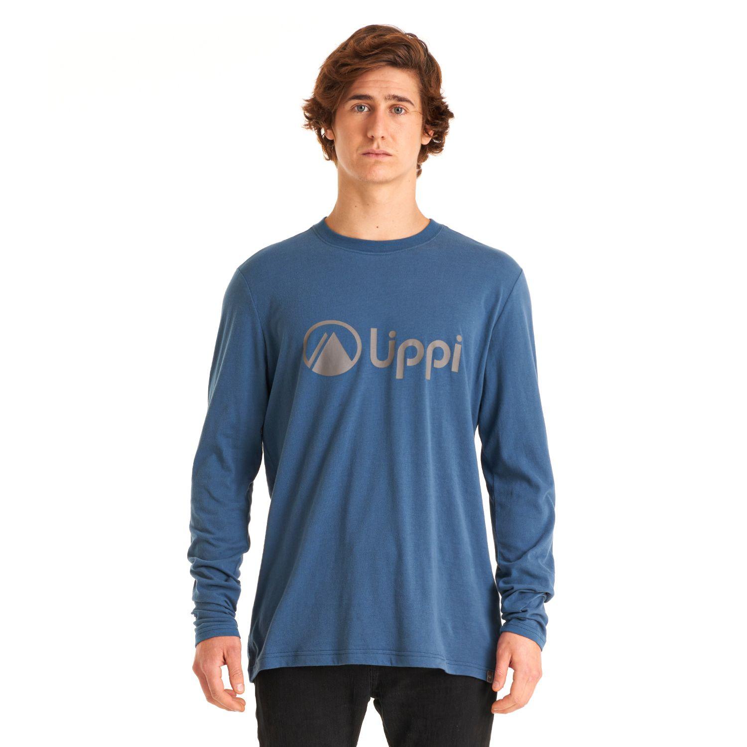 Polera Hombre Logo Lippi UVStop Long Sleeve TShirt Azul Lippi-1