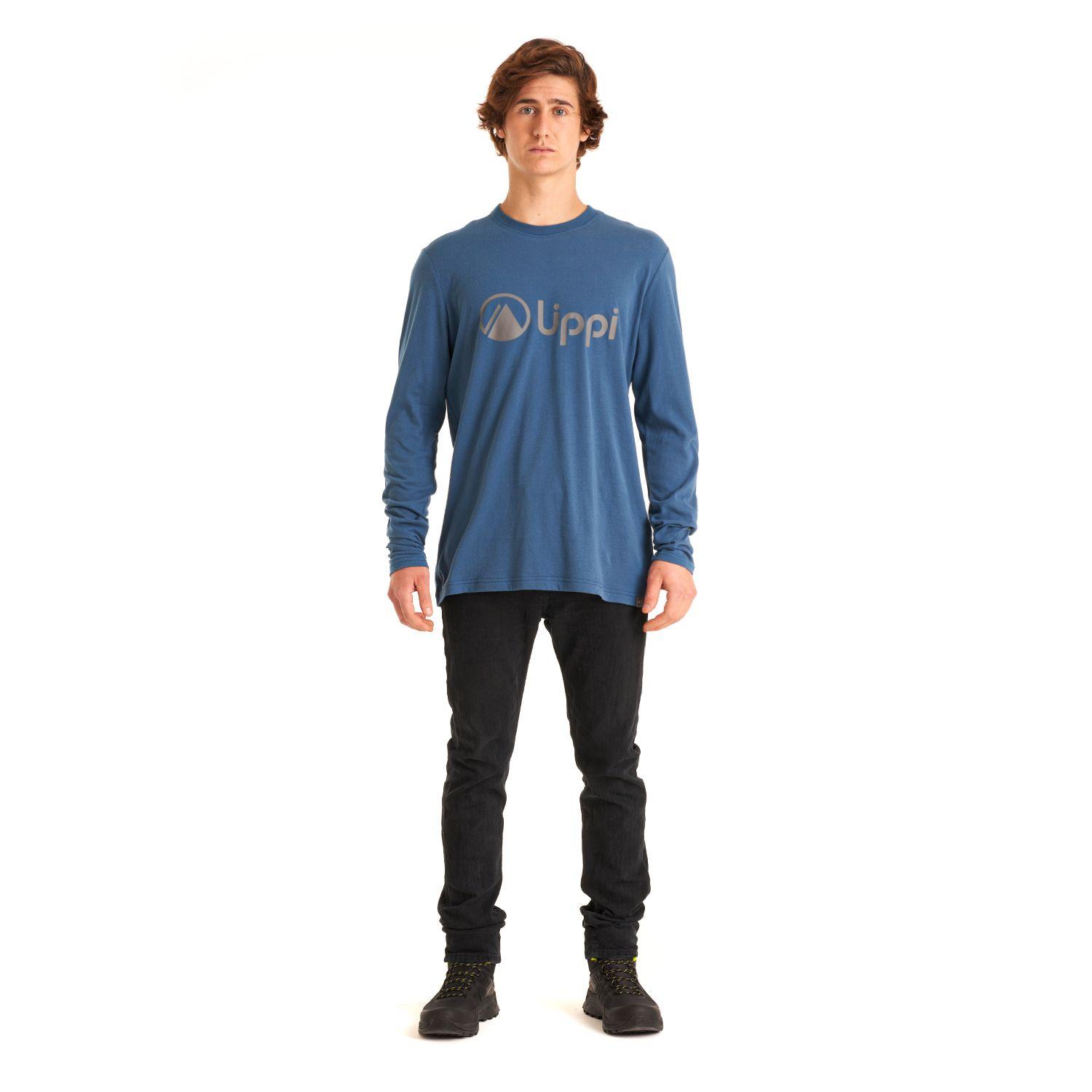 Polera Hombre Logo Lippi UVStop Long Sleeve TShirt Azul Lippi-6