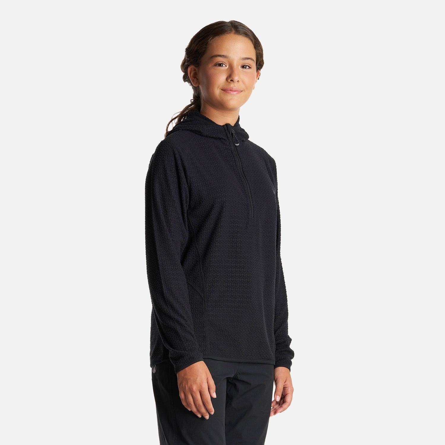 Poleron Teen Girl Mild Nano-F 14 Zip Hoody Negro Lippi I23-2