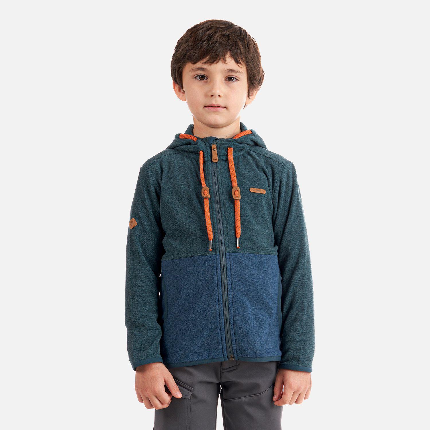 Poleron Niño Stripes Nano-F Full Zip Hoody Azul Noche Azul Lippi-1