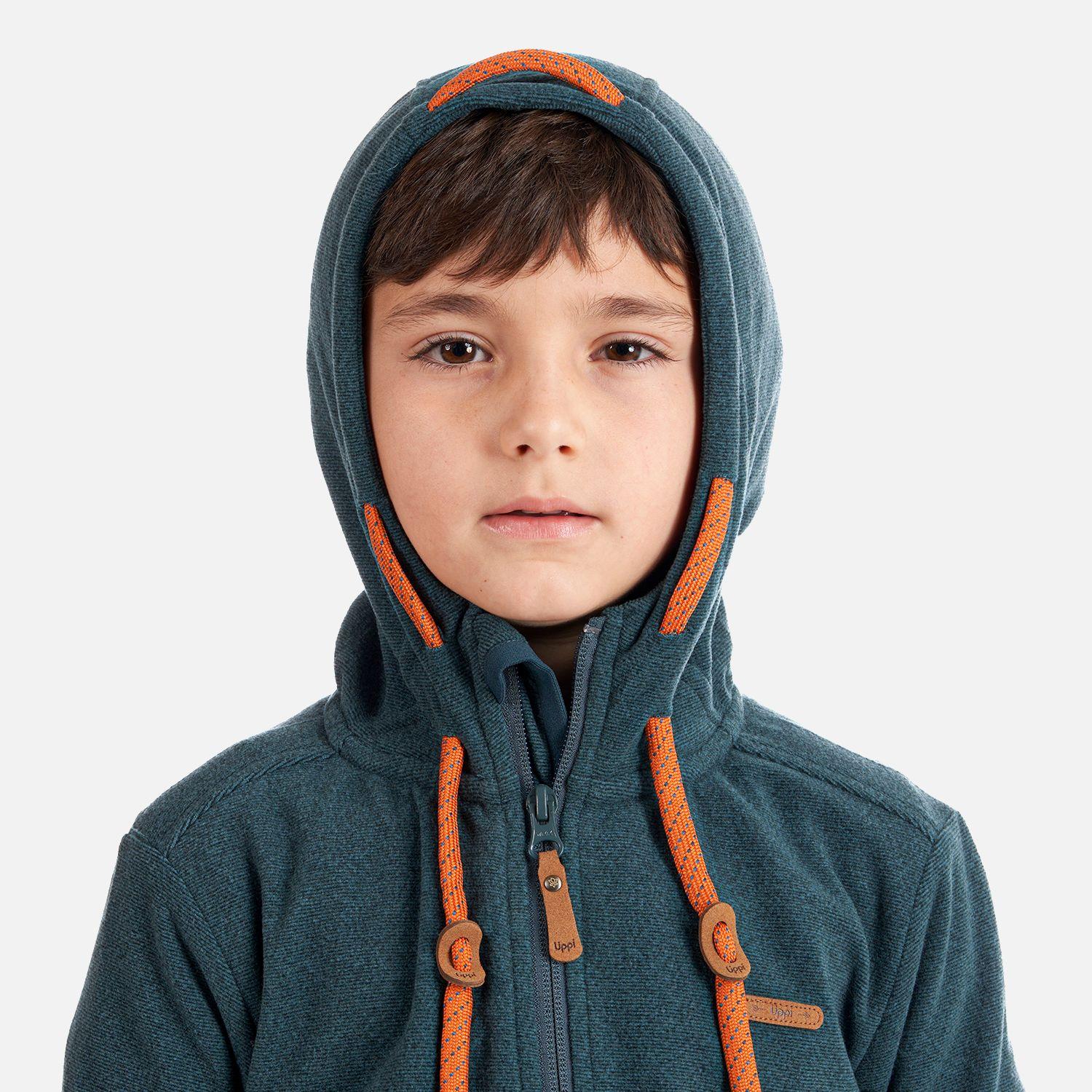 Poleron Niño Stripes Nano-F Full Zip Hoody Azul Noche Azul Lippi-4