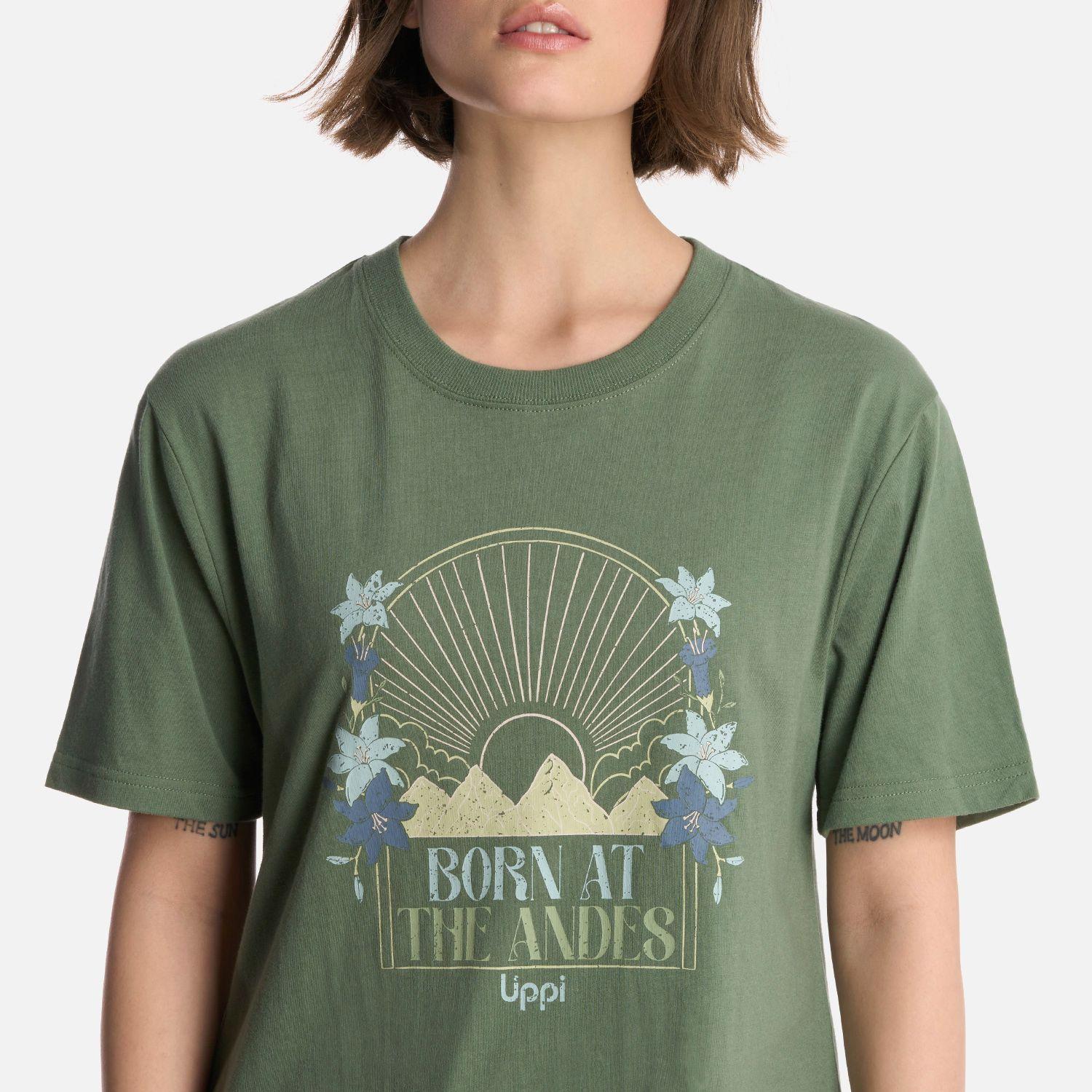 Polera Mujer Logo Lippi T-Shirt Jade Oscuro Lippi-3