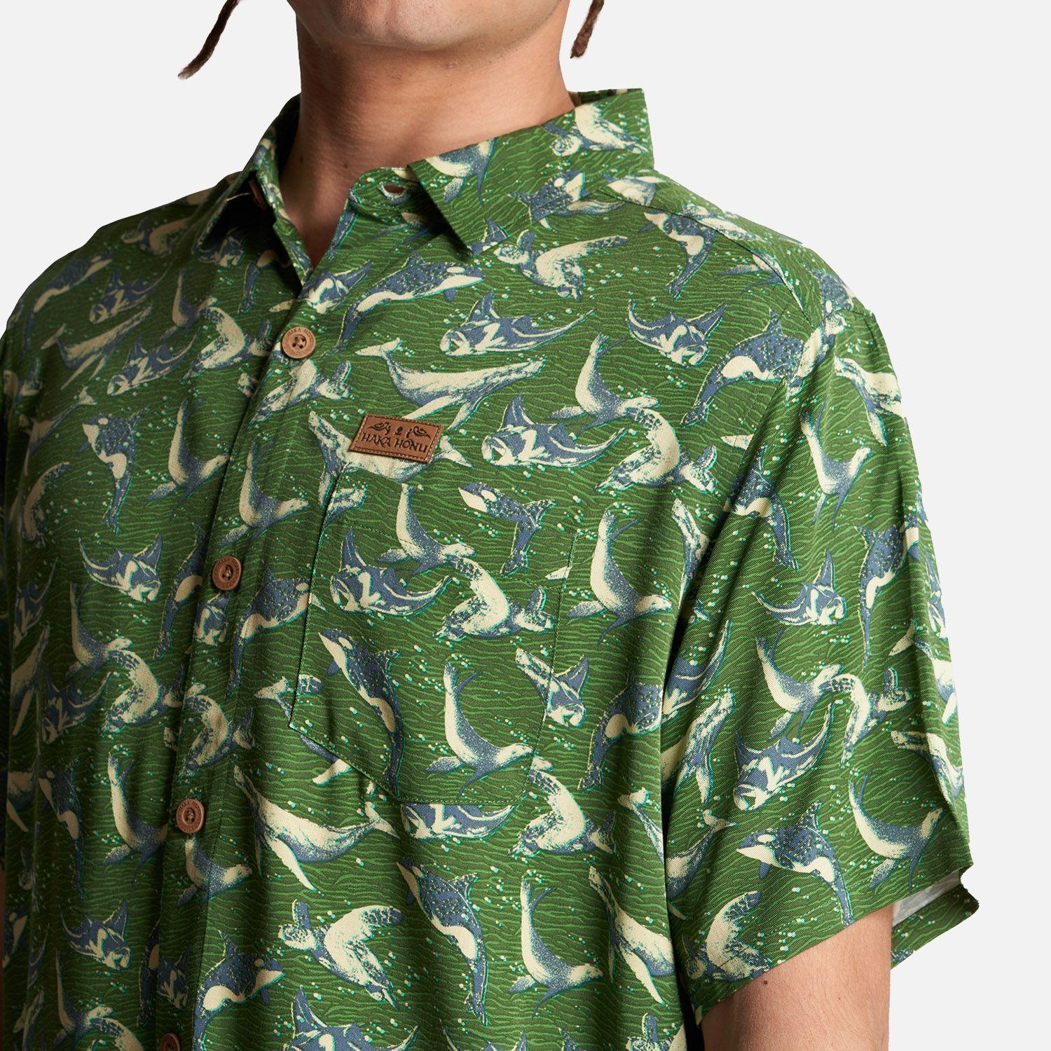 Camisa Hombre Anameizon Full Print Verde Haka Honu-4
