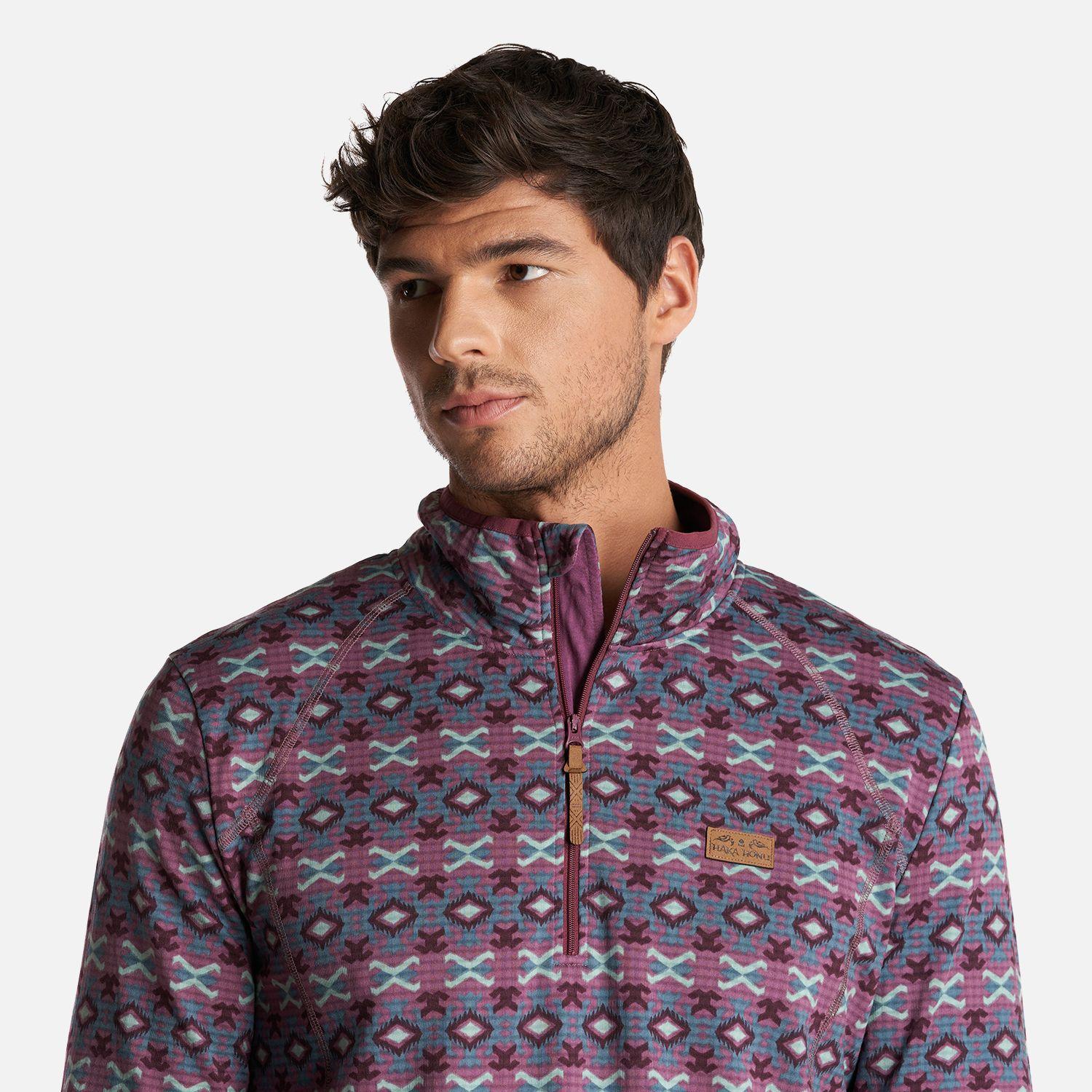 Poleron Hombre Taina Print Morado Haka Honu-4