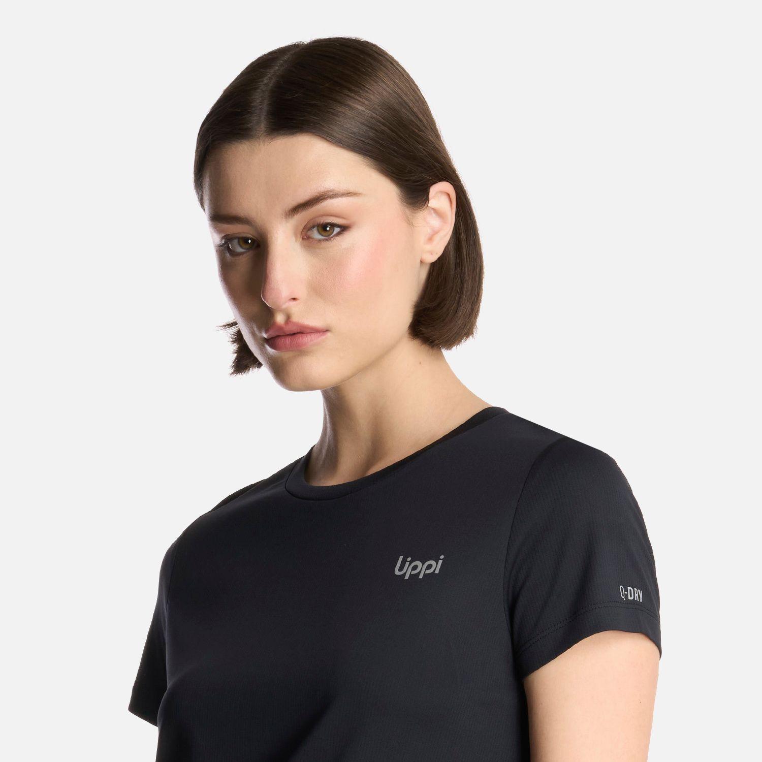 Polera Mujer Core Q-Dry T-Shirt Negro Lippi-3