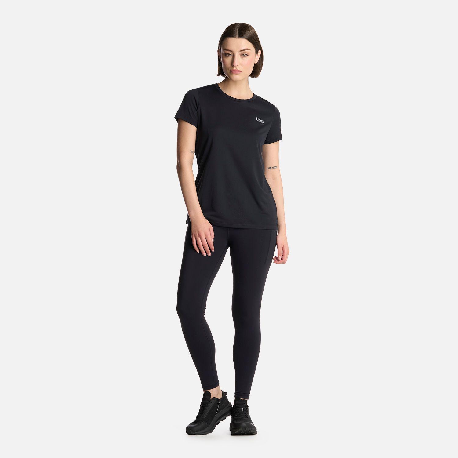 Polera Mujer Core Q-Dry T-Shirt Negro Lippi-4