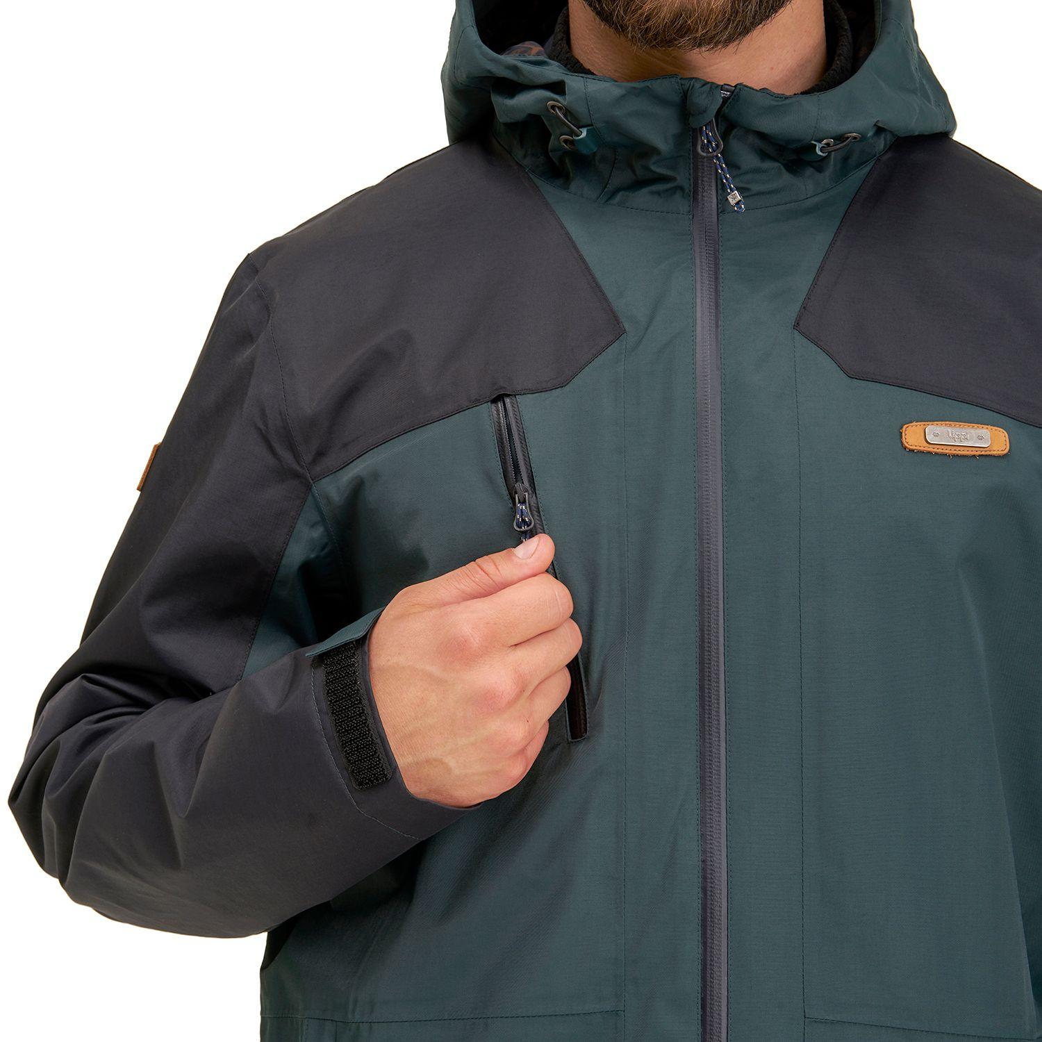 Chaqueta Hombre Drizzle B-Dry Hoody Jacket Turquesa Oscuro / Grafito Lippi-4