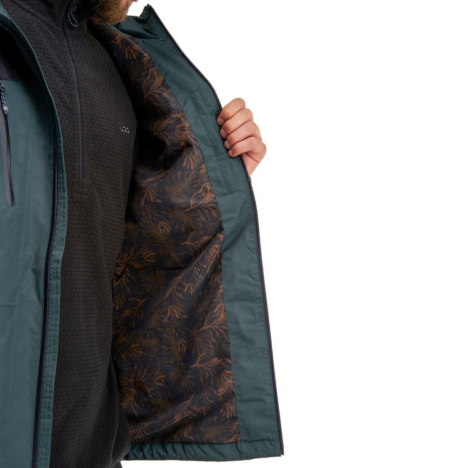 Chaqueta Hombre Drizzle B-Dry Hoody Jacket Turquesa Oscuro / Grafito Lippi-5