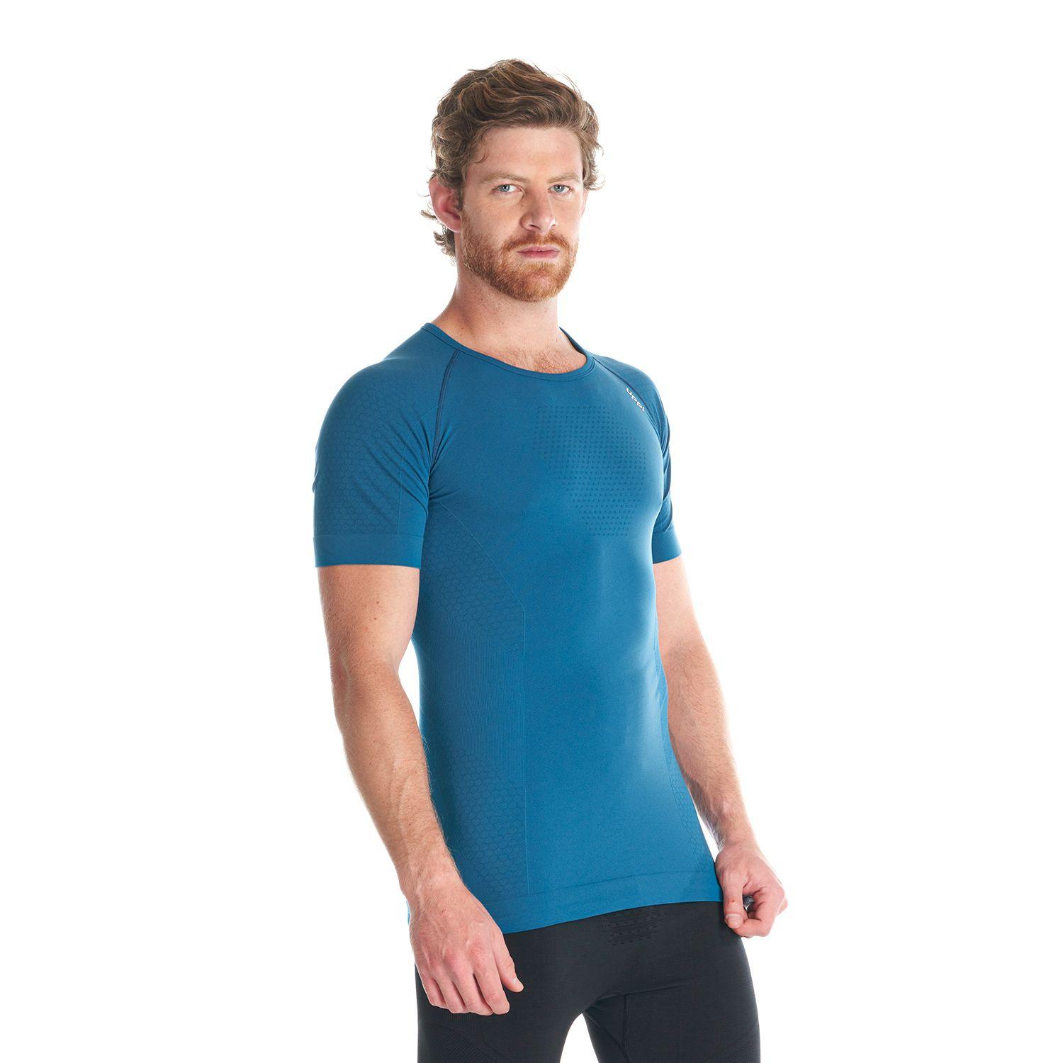 Primera Capa Hombre Skintec 1000 Seamless Short Sleeve Azul Lippi-2