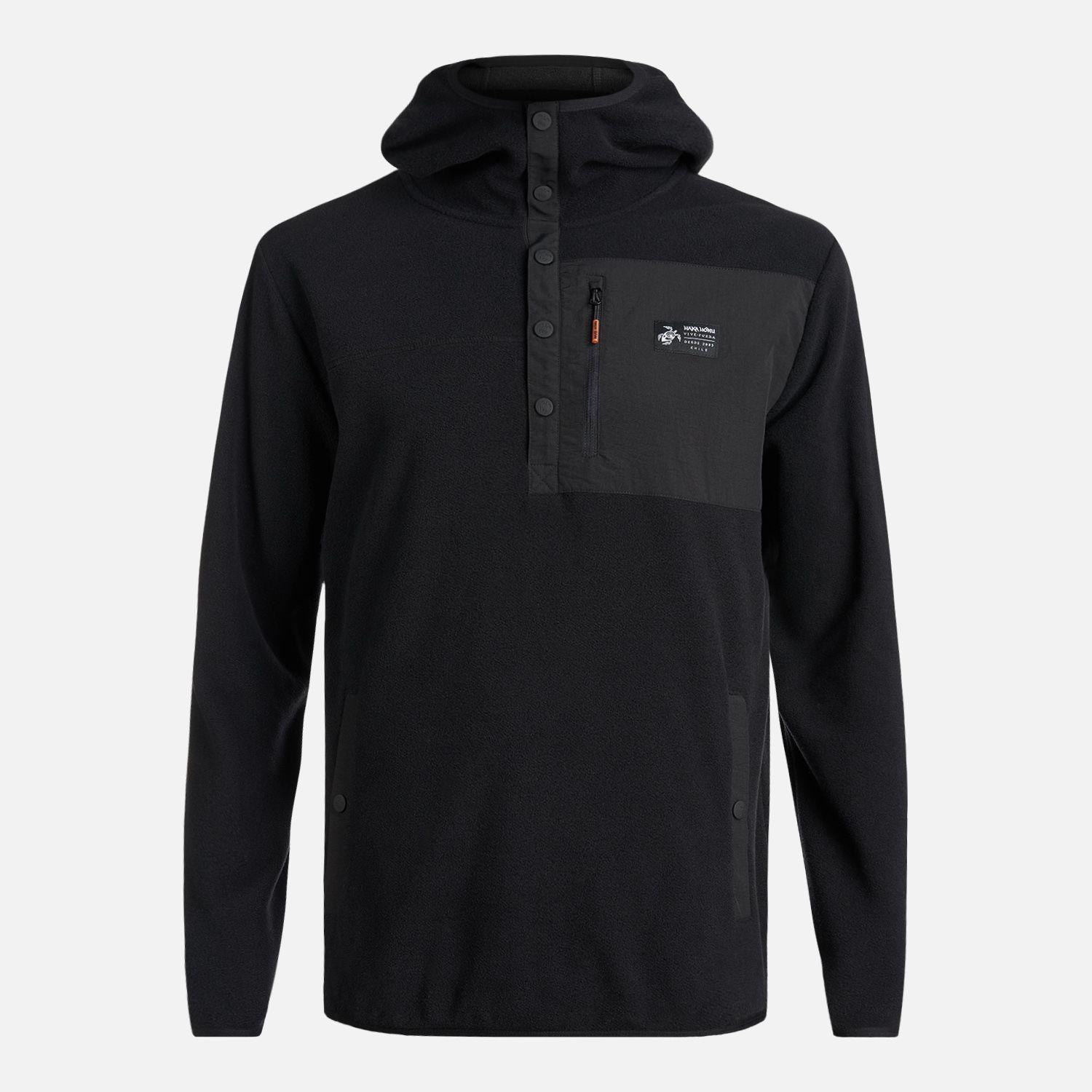 Poleron Hombre Tokerau Hoodie Negro Haka Honu-0