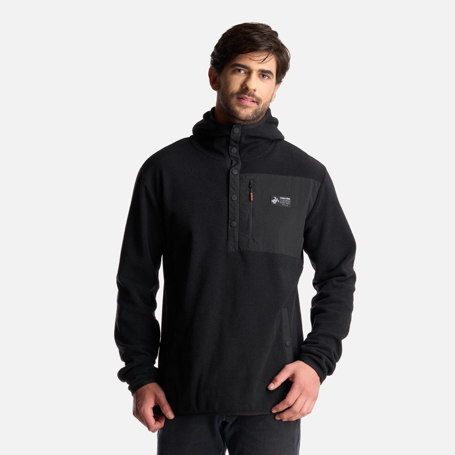 Poleron Hombre Tokerau Hoodie Negro Haka Honu-1