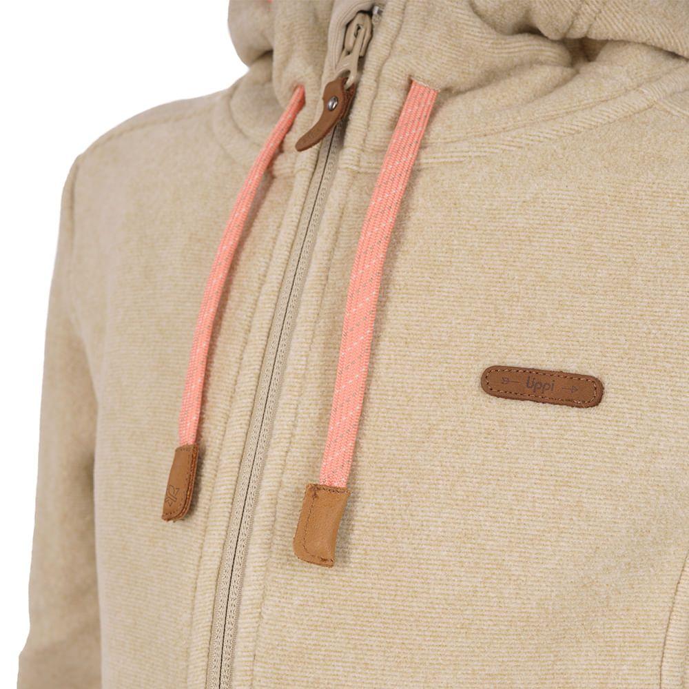 Poleron Niña Stripes Nano-F Full Zip Crema Lippi-2