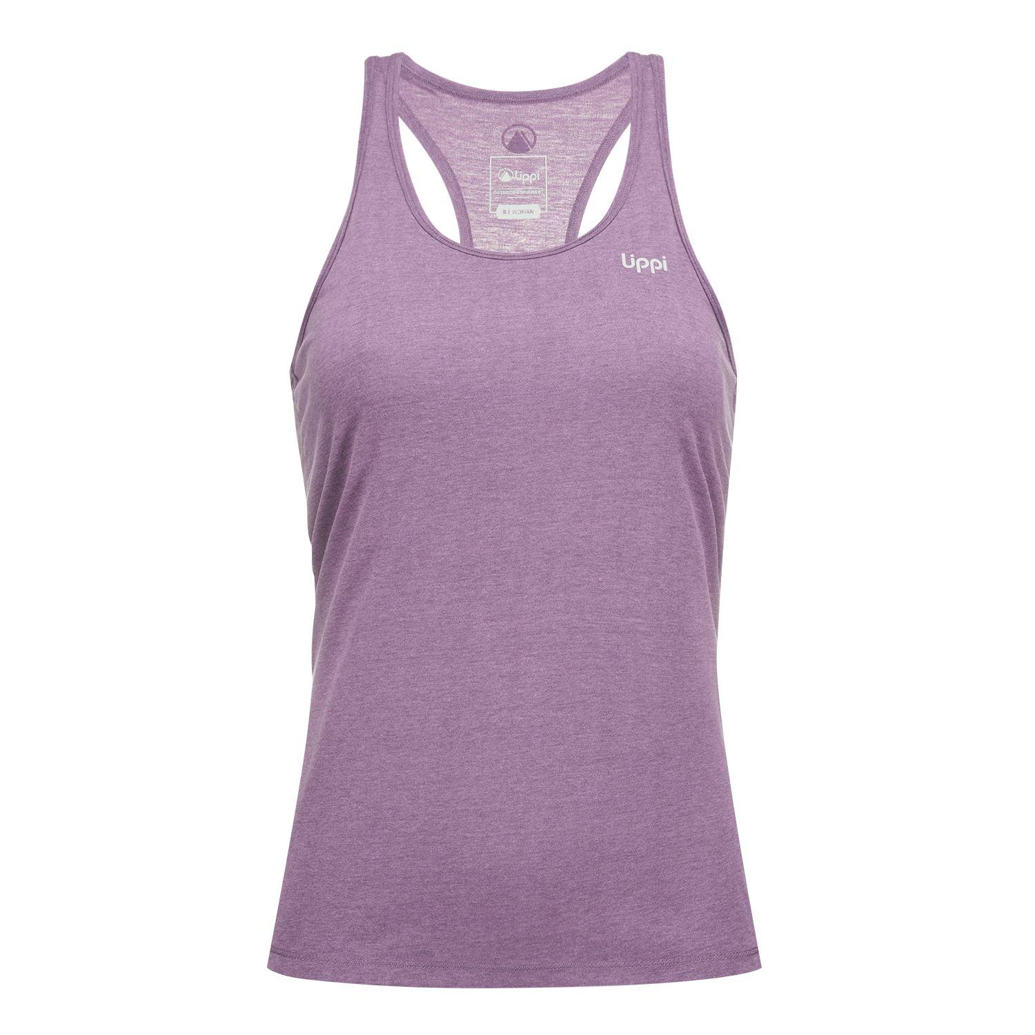 Polera Mujer Summit UV-Stop Tank Melange Malva Lippi V22-0