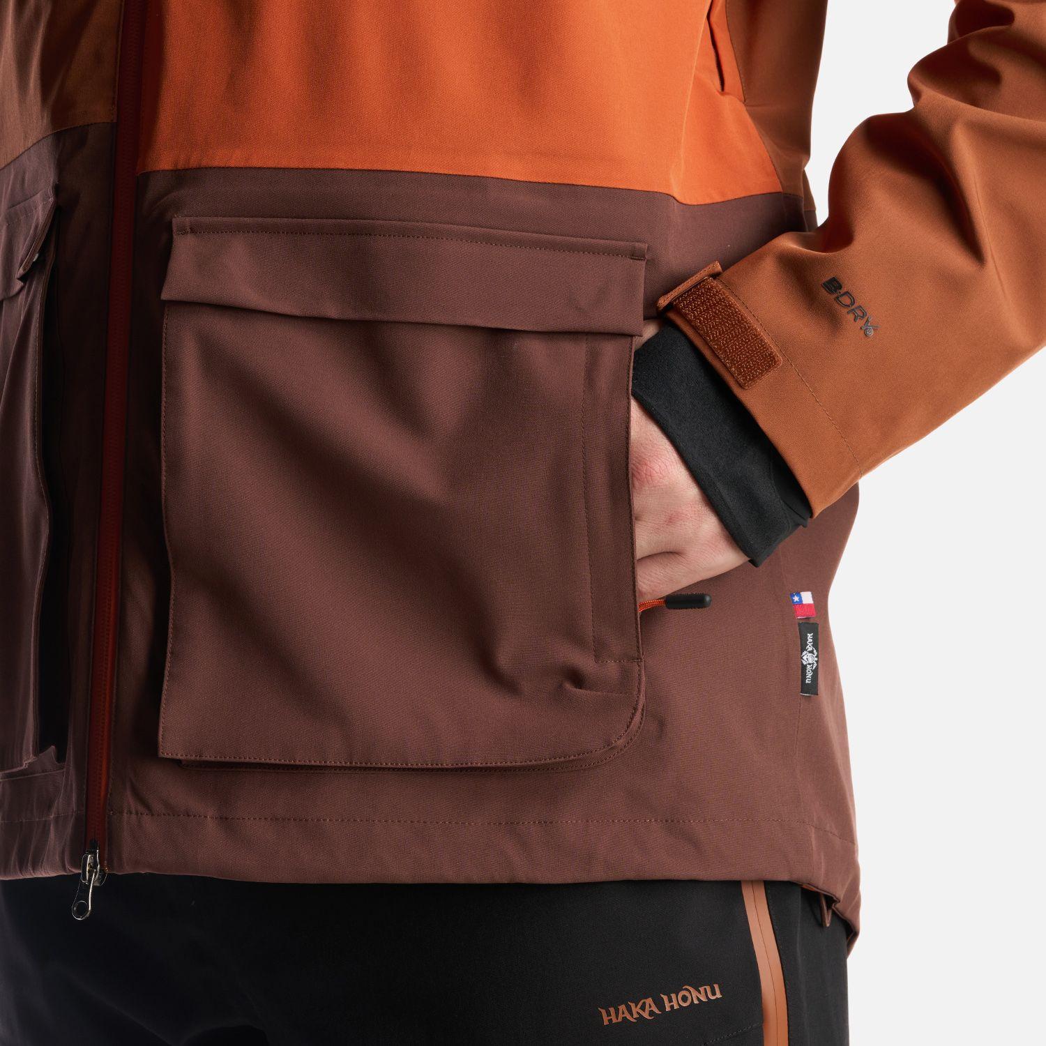 Chaqueta Hombre Viento Blanco Naranjo Oscuro Haka Honu-9