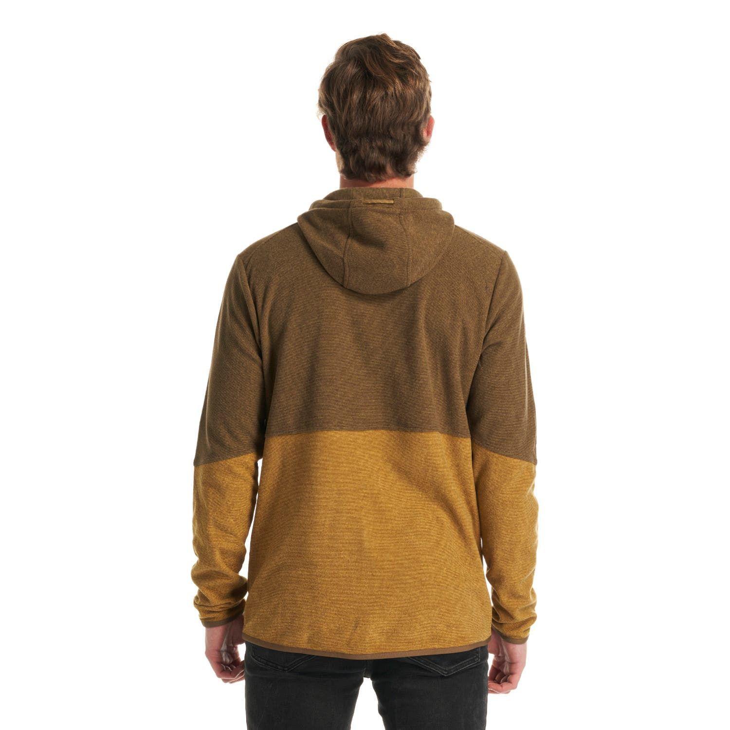 Poleron Hombre Stripes Nano-F Full Zip Hoody Mostaza Lippi V22-5