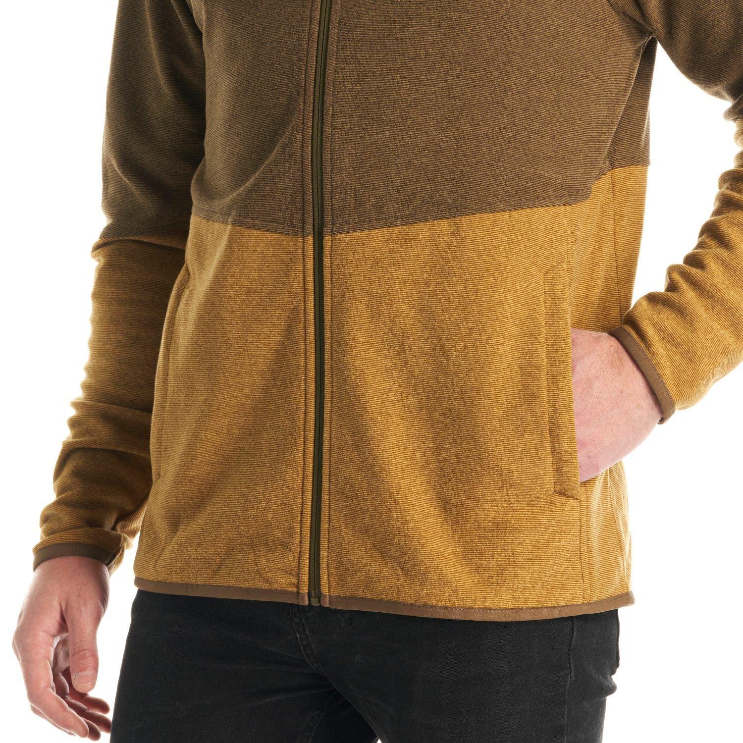 Poleron Hombre Stripes Nano-F Full Zip Hoody Mostaza Lippi V22-7