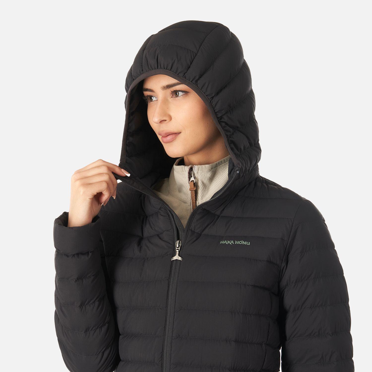 Chaqueta Mujer Infiernillo Con Gorro Negro Haka Honu I22-3