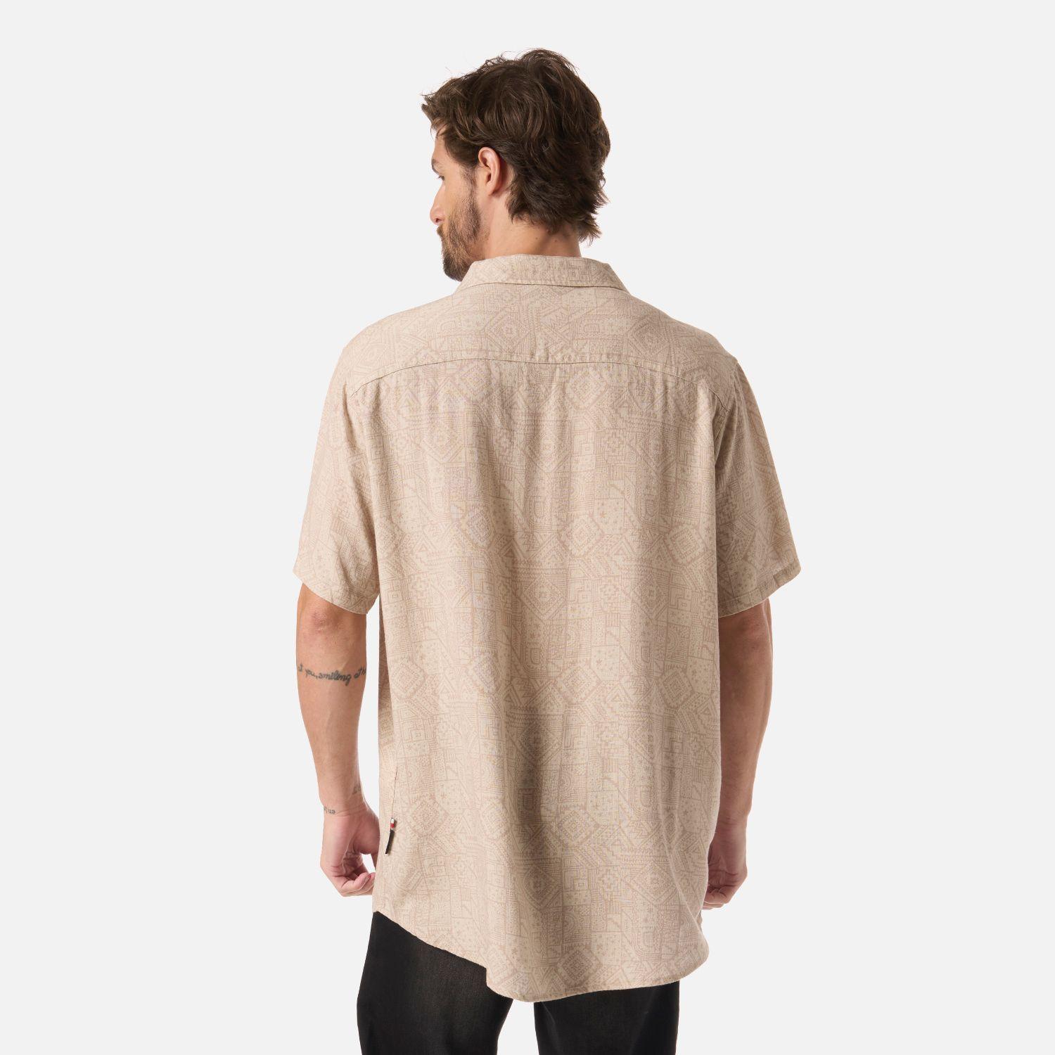 Camisa Hombre Linaje Print Taupe Haka Honu V26-2